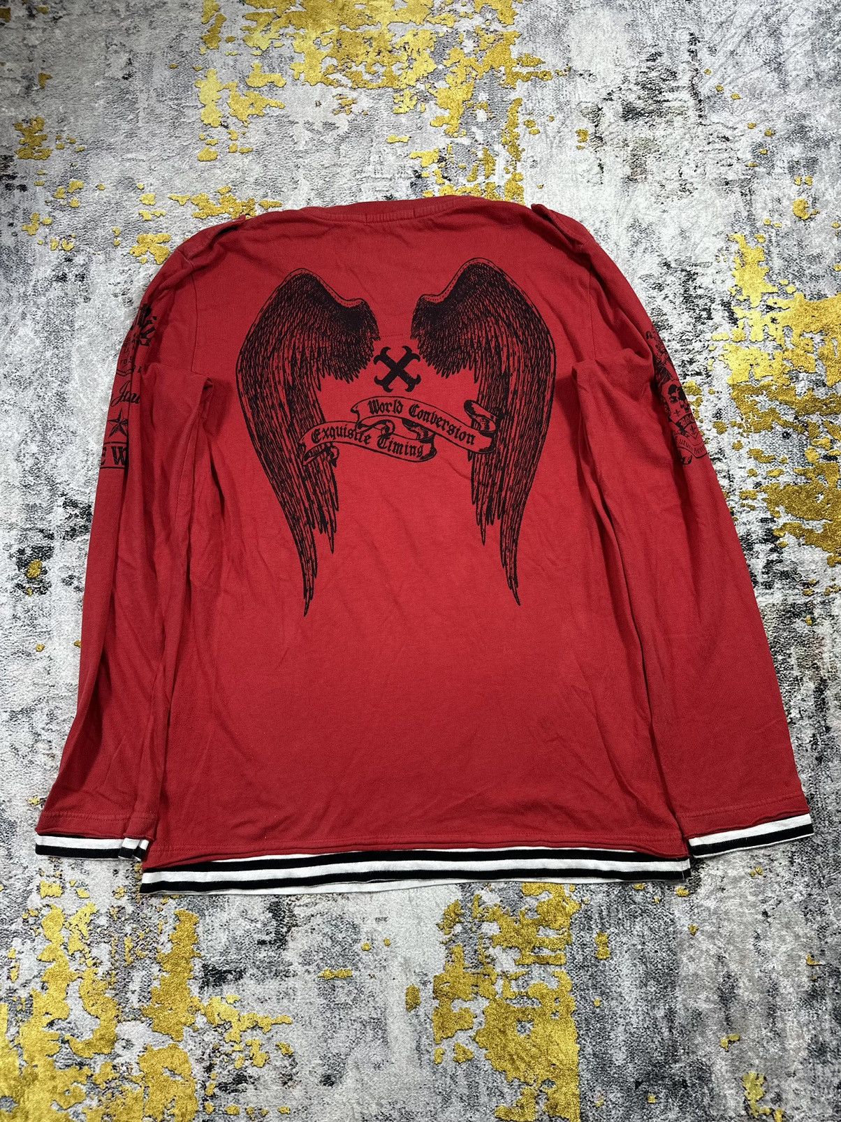 Hysteric Glamour DANGEROUS WARNING CRAZY SKULL WING POEM IFSIX LGB PUNK STYLE Size US M / EU 48-50 / 2 - 3 Thumbnail