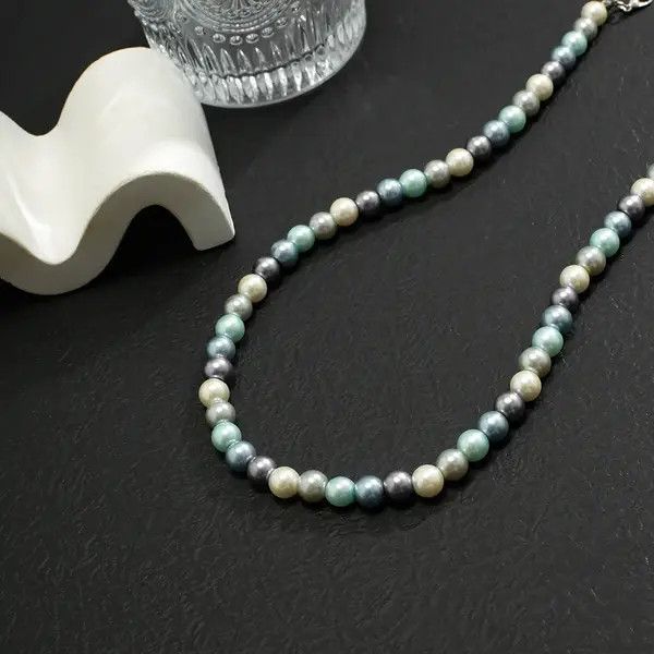 VIBE Multicolor Imitation Pearl Beads Short Choker Necklace Size ONE SIZE - 3 Thumbnail