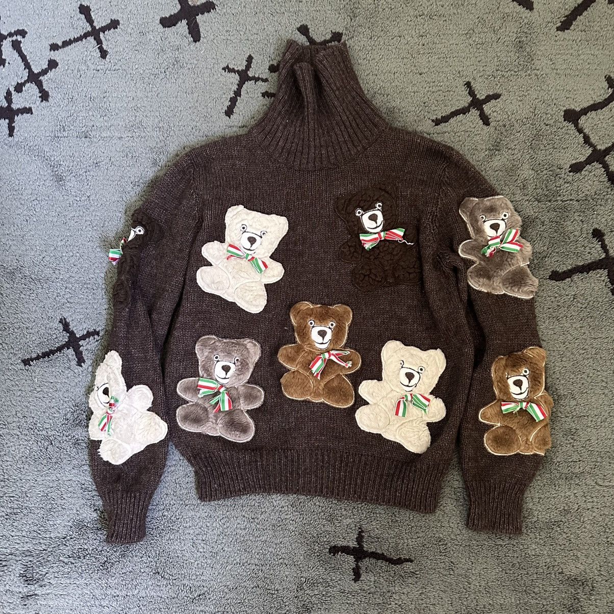 Moschino Archive Moschino Couture Bear Knit Sweater Vintage Size S / US 4 / IT 40 - 1 Thumbnail