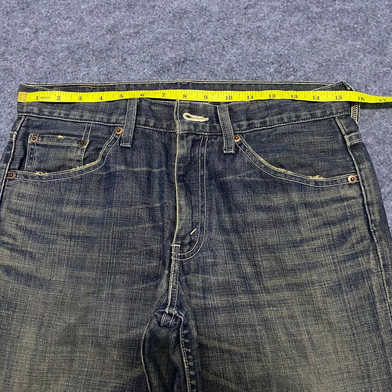 If Six Was Nine 💥Flare💥Vintage Levis Distressed Denim Size US 31 - 3 Thumbnail