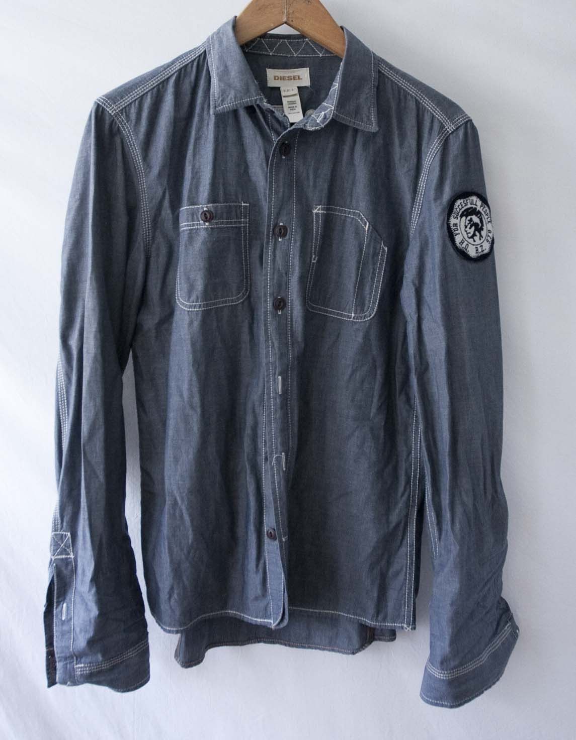 Diesel Diesel Shirt Denim Chambray Patch Size S Size US S / EU 44-46 / 1 - 2 Thumbnail