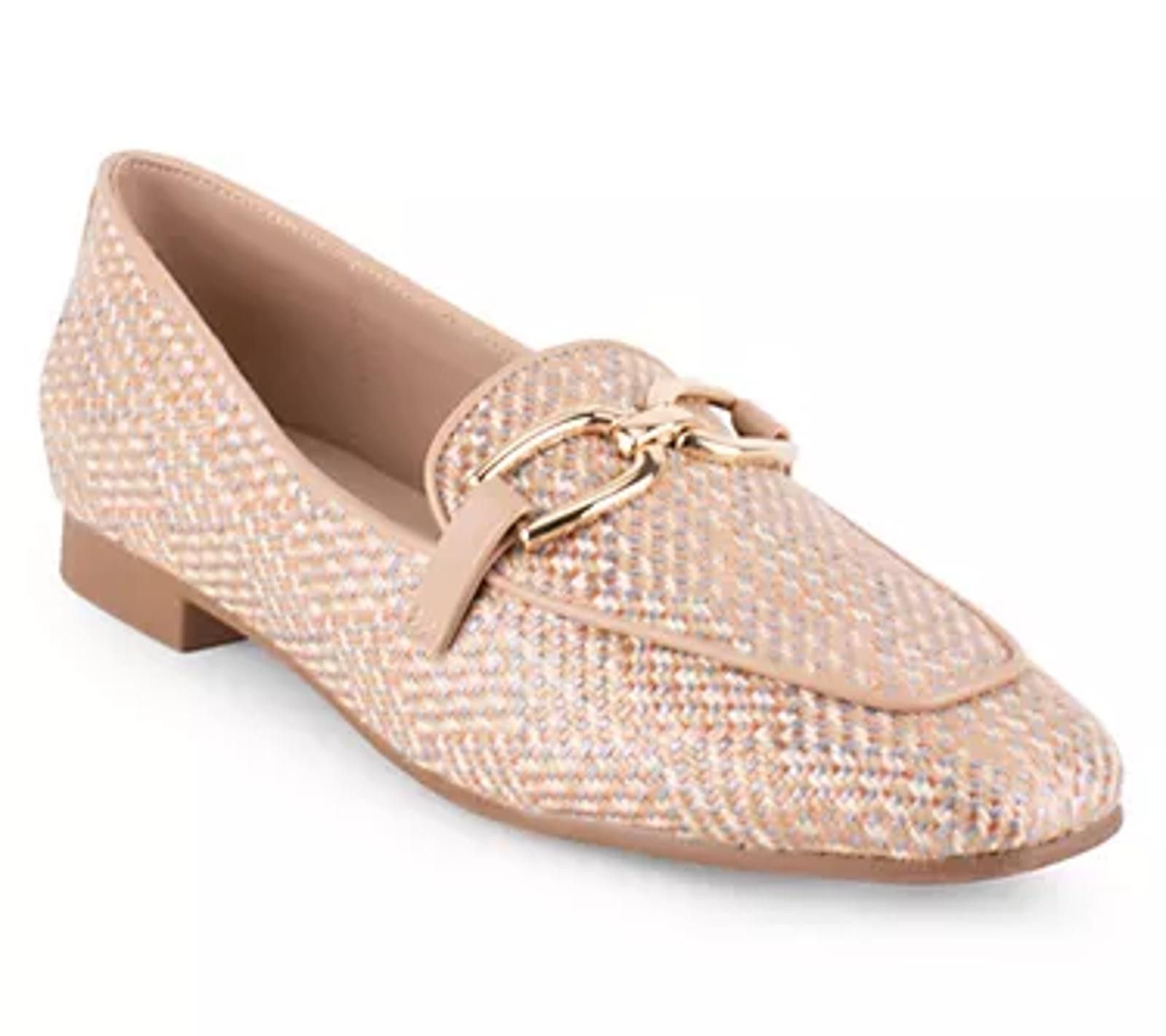 Elie Tahari Tahari Women's Beige Metallic Loafers Size 9 NIB Size US 9 / IT 39 - 1 Thumbnail