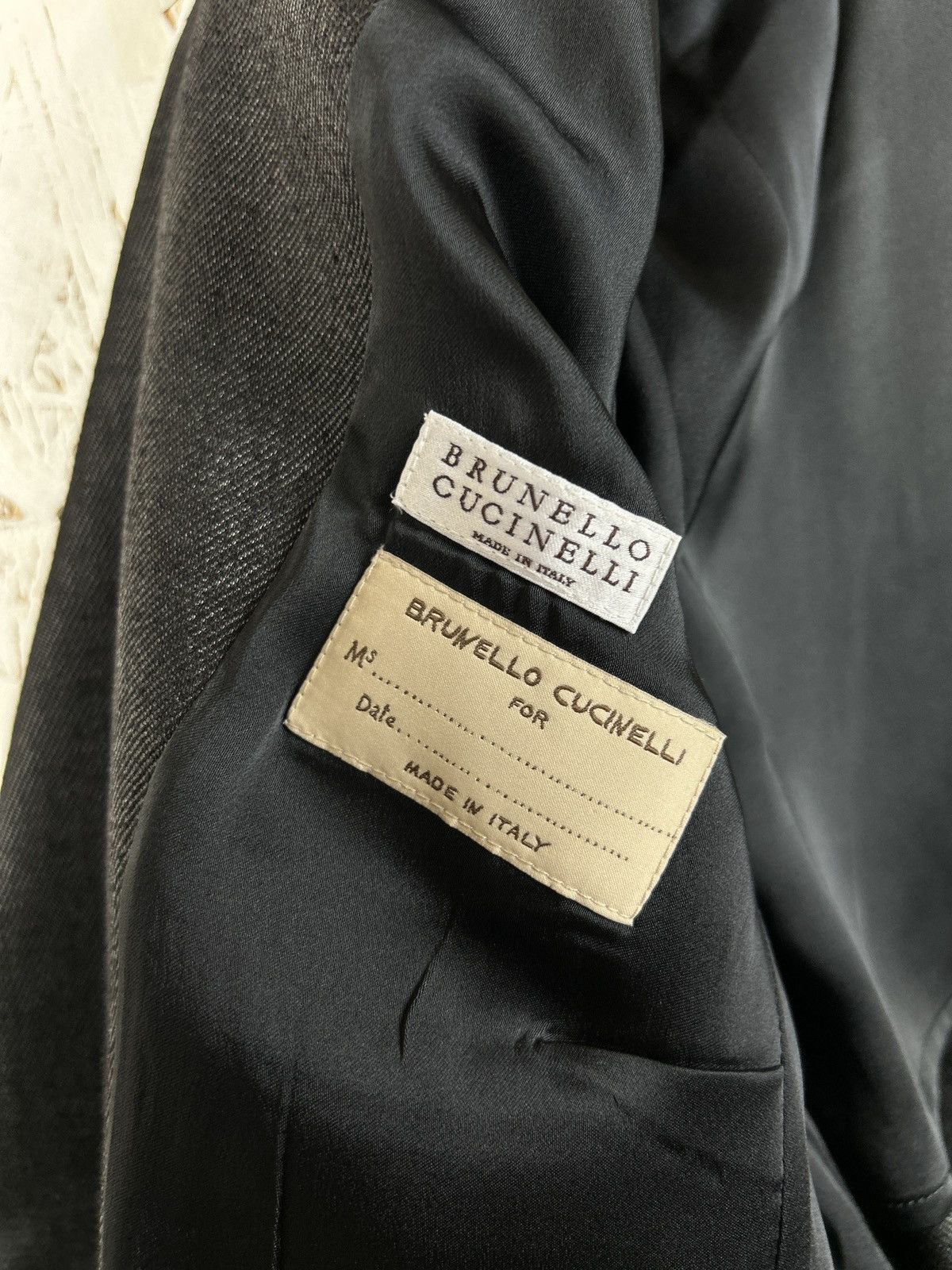 Brunello Cucinelli Brunello Cucinelli Lino Waxed Blazer Jacket Size S / US 4 / IT 40 - 7 Thumbnail