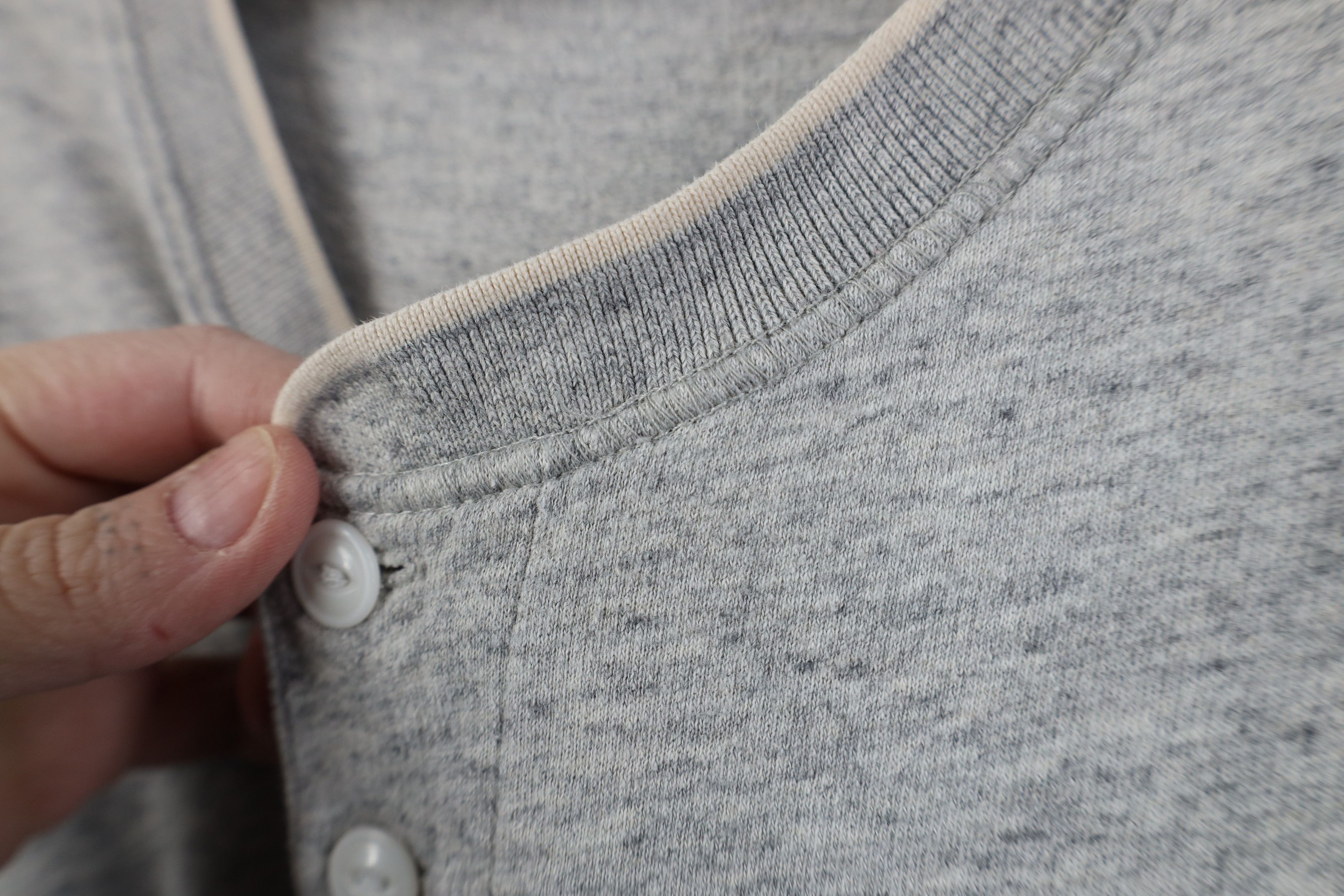 J.Crew J Crew Knit Goods Fit Jersey Cotton Knit Henley T-Shirt Gray Size US M / EU 48-50 / 2 - 5 Thumbnail