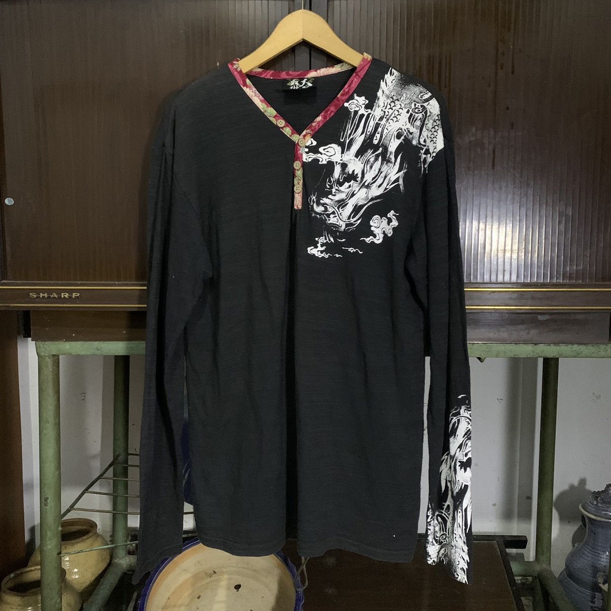 Japanese Brand 🐉JAPANESE TRADITIONAL DRAGON LONG SLEEVE SUKAJAN STYLE🐉 Size US L / EU 52-54 / 3 - 3 Thumbnail