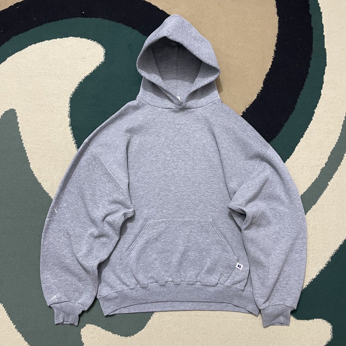 Russell Athletic 1990s Devil Boxy Russell Athletic Blank Hoodie Gray Size US XL / EU 56 / 4 - 1 Thumbnail