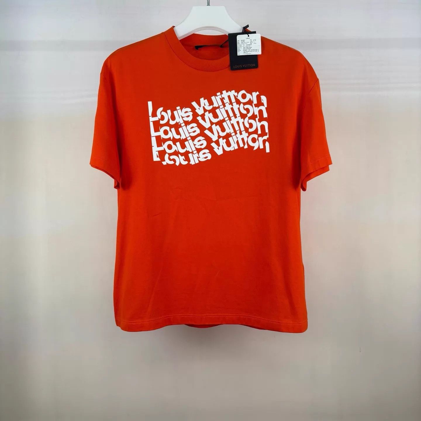 Louis Vuitton Louis Vuitton Orange Wave Logo SS Tee L Size US L / EU 52-54 / 3 - 1 Thumbnail