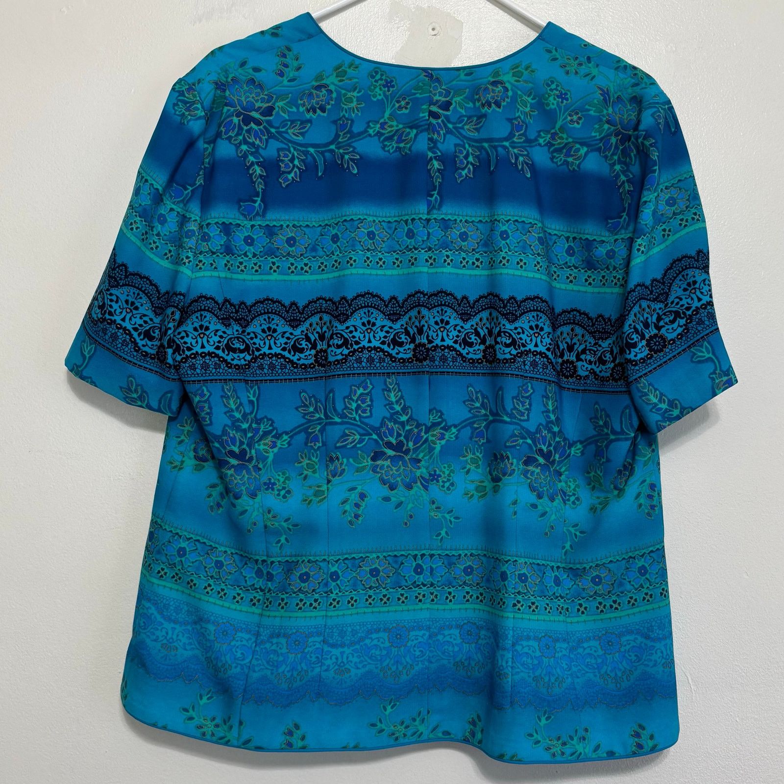 Other Sag Harbor Floral Button Down Blouse Size 14 Lined Size XL / US 12-14 / IT 48-50 - 2 Thumbnail