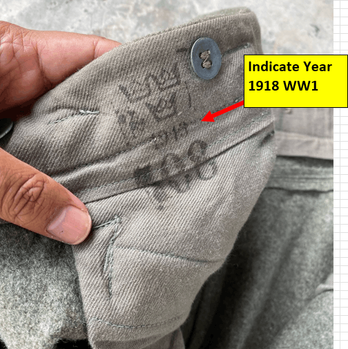 Vintage Extreme Rare Authentic WWI 1918 Military Wool Trousers Size US 34 / EU 50 - 13 Thumbnail
