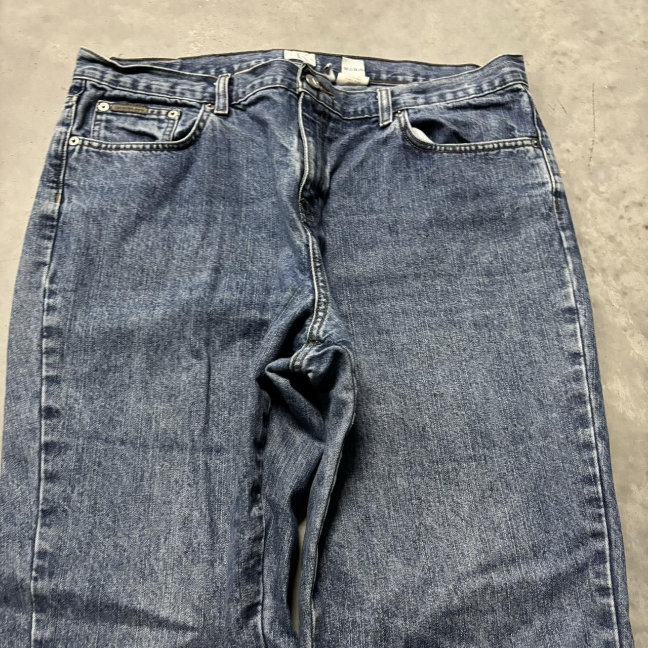 Calvin Klein × Vintage Crazy Vintage Y2K/2000s Baggy Calvin Klein Medium Wash Denim Jeans! Size US 36 / EU 52 - 5 Thumbnail