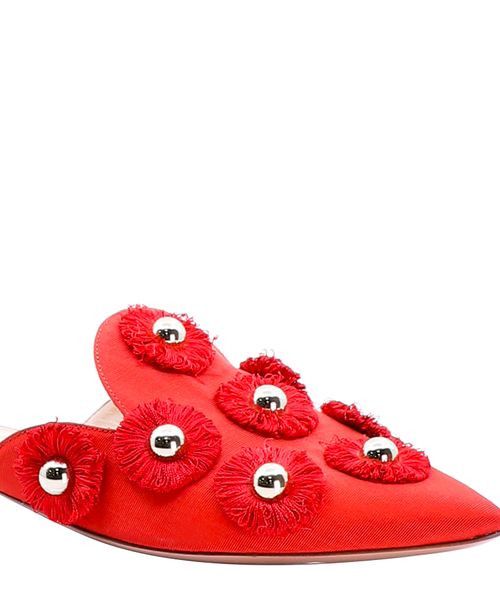 Aquazzura o1y0625 Flat Mules in Red Size US 6.5 / IT 36.5 - 3 Thumbnail