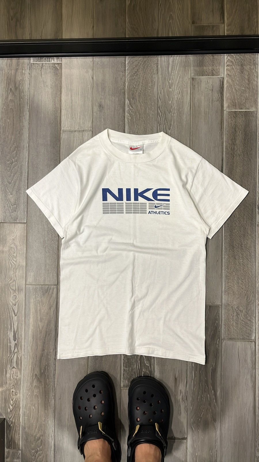 Nike × Vintage Vintage 90s Nike Mexico Athletic big logo tee Size US S / EU 44-46 / 1 - 1 Thumbnail