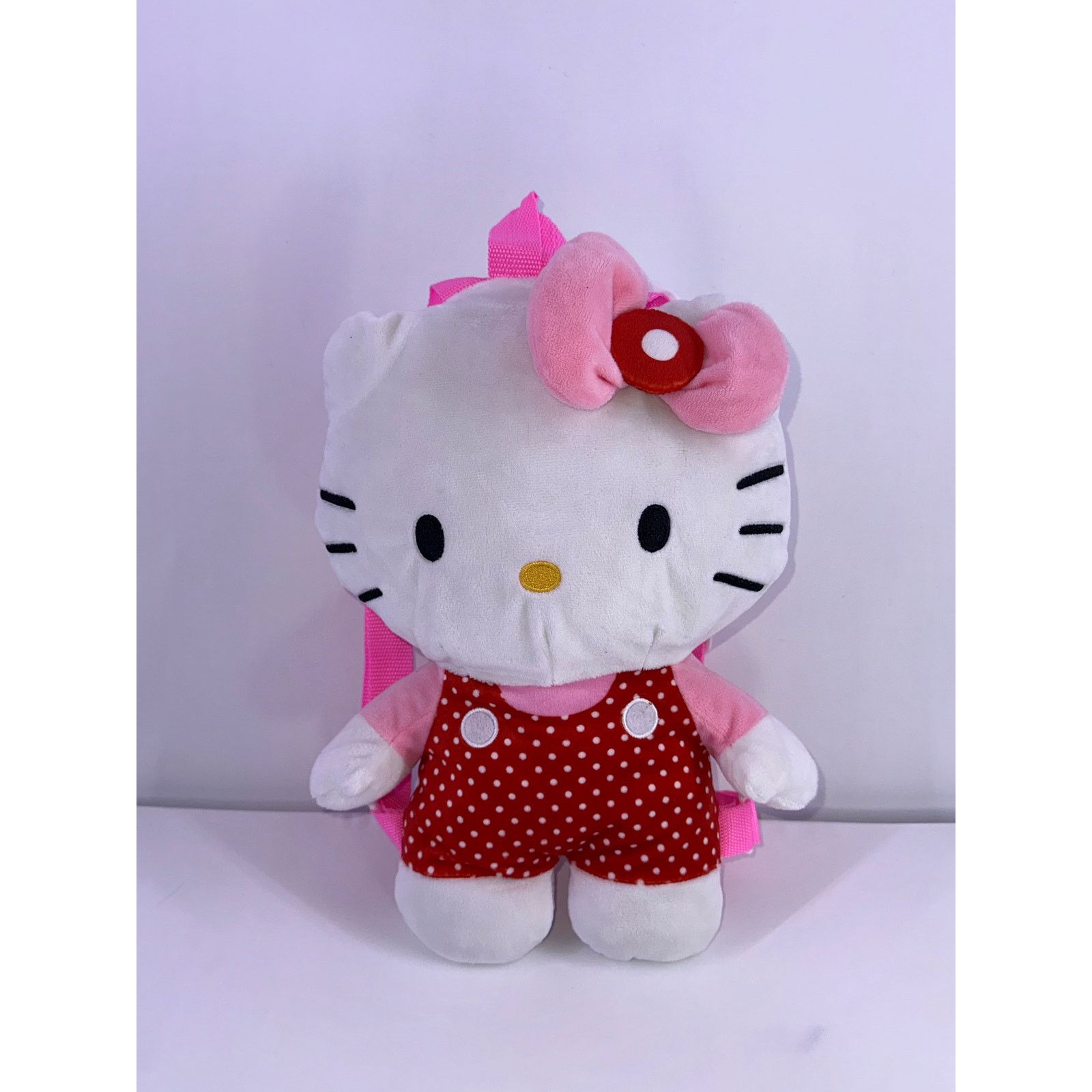 & Other Stories Hello Kitty Red Polka Dot Overall Backpack Plushie 14” Tall Size ONE SIZE - 3 Thumbnail