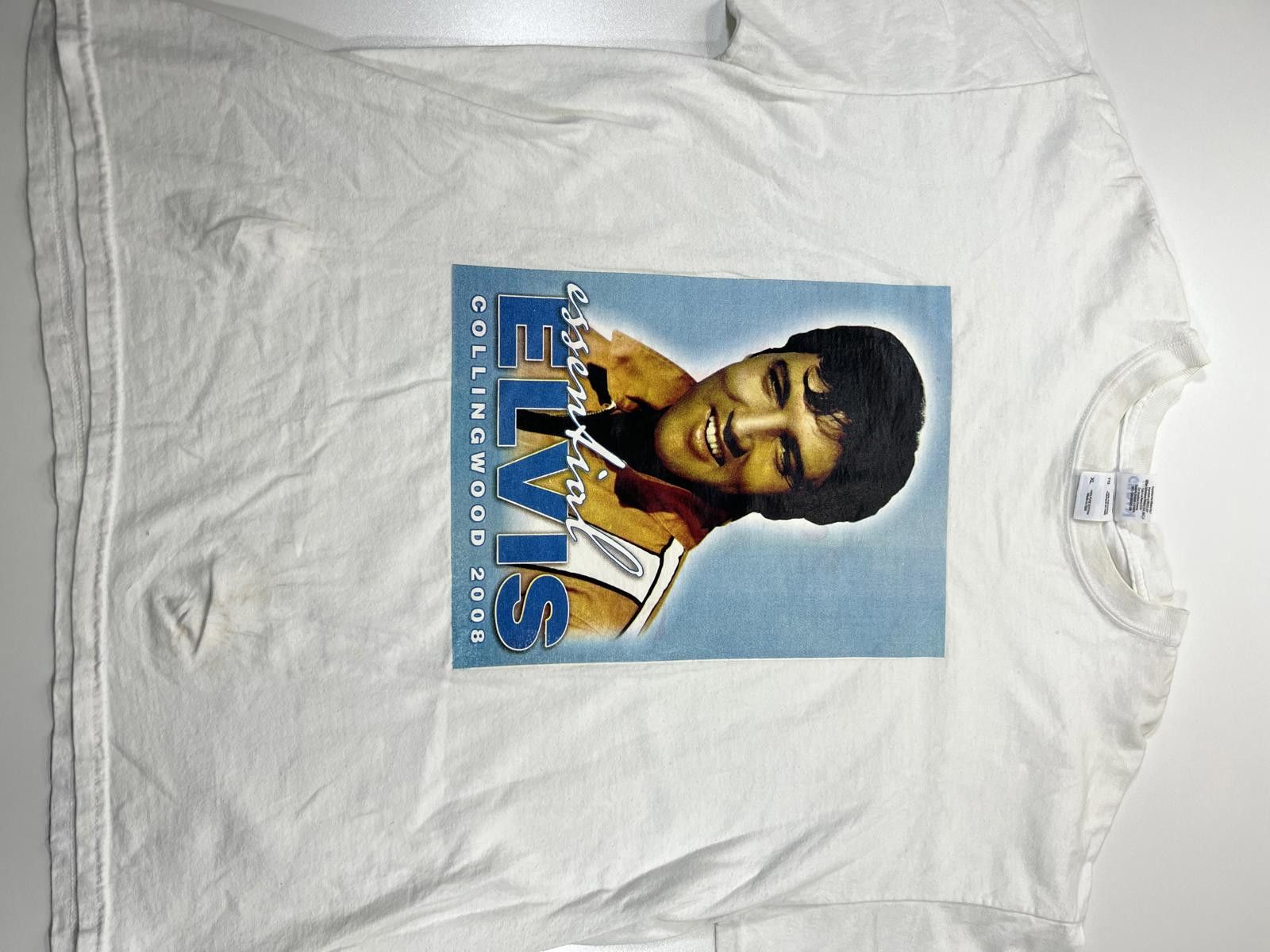 Unknown London Essential Elvis Collingwood 2008 White Graphic T-Shirt Size ONE SIZE - 2 Thumbnail