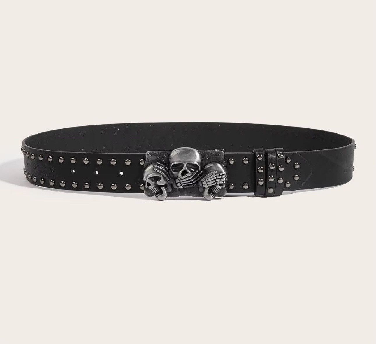 Japanese Brand × Vintage Skull Rivet Belts Size ONE SIZE - 3 Thumbnail
