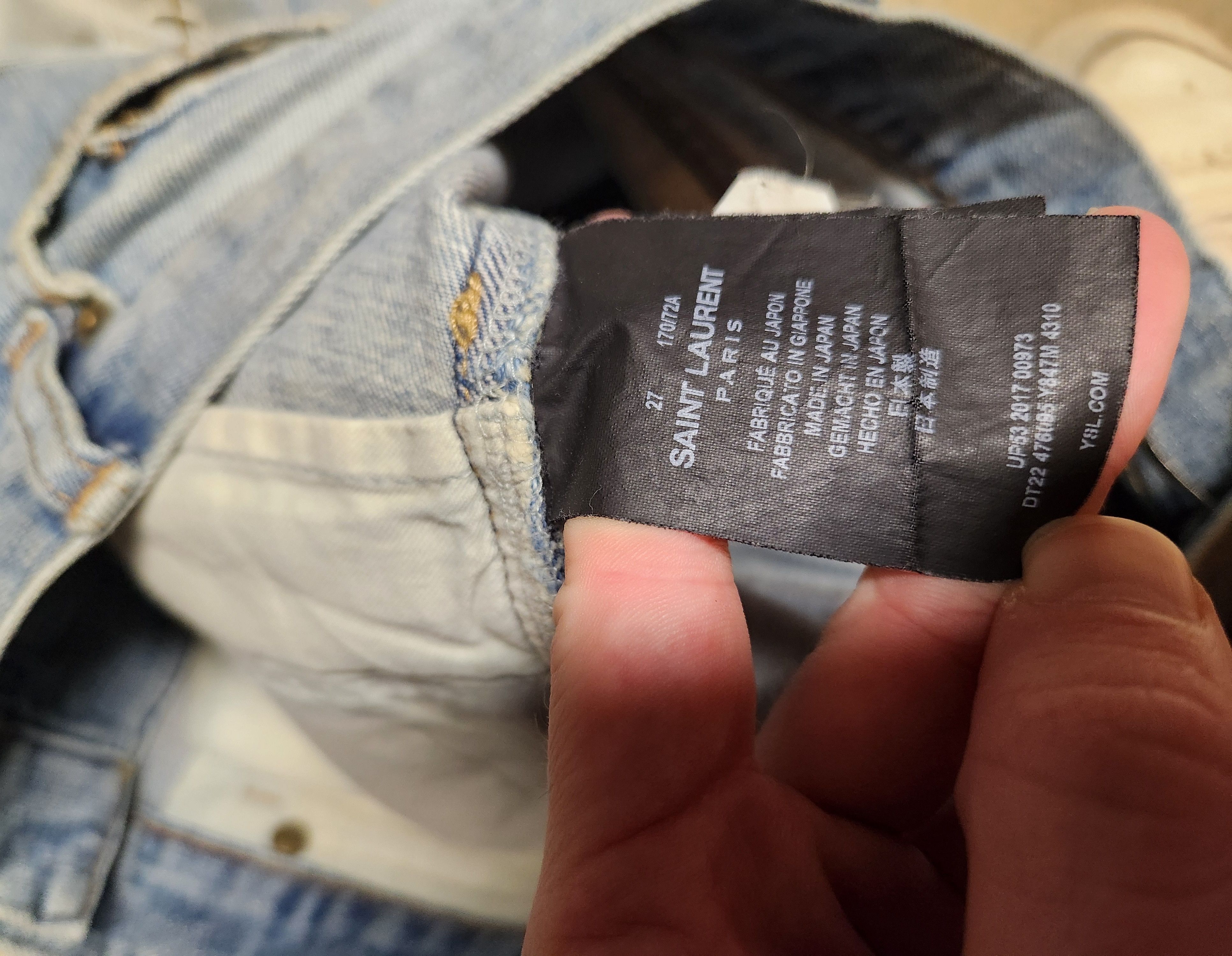 Archival Vintage SAINT LAURENT PARIS F/W16 D02 Crash denim - View 5