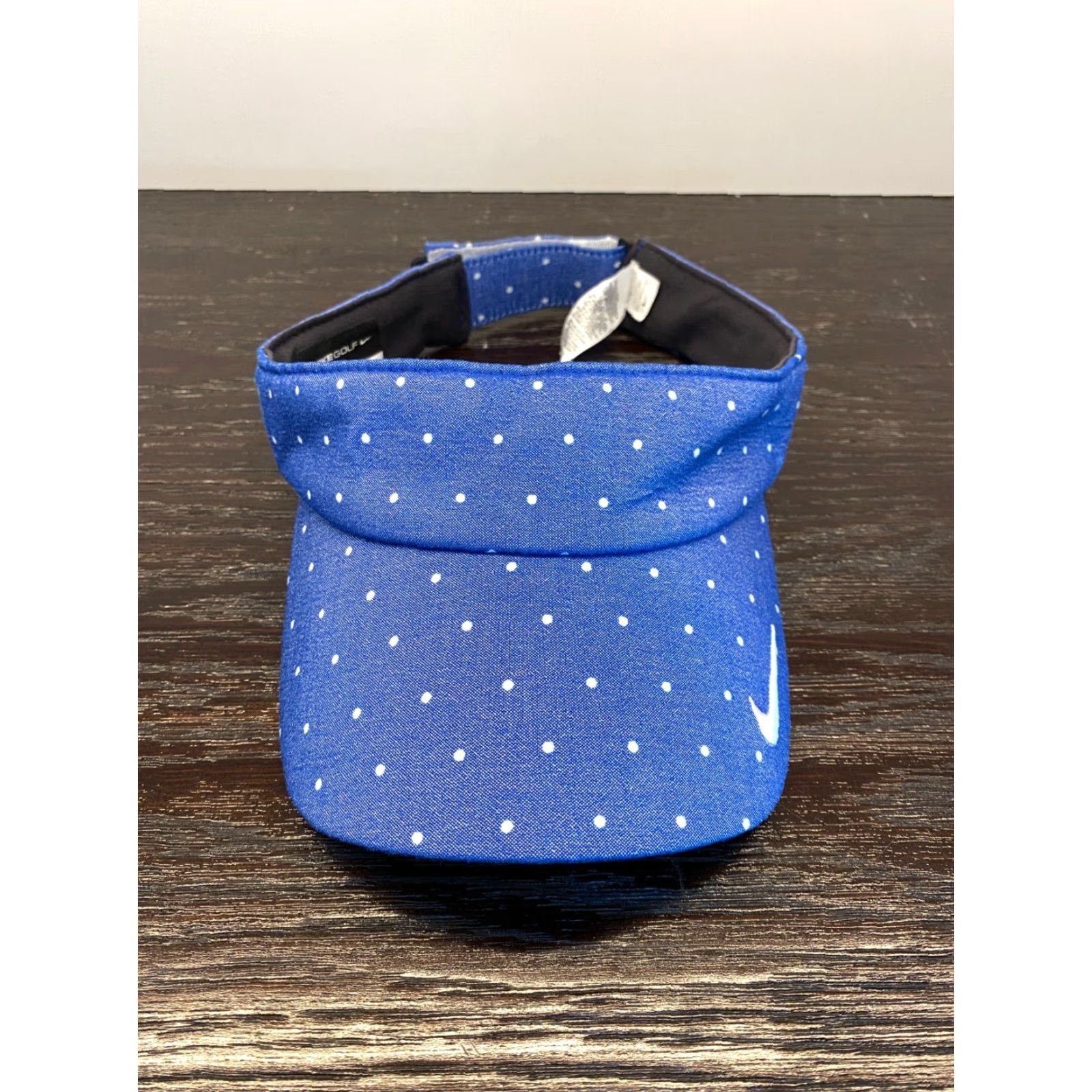 Nike Nike Golf Hat Visor Strapback Mens One Size Blue Polka Dot Lightweight OSFM Size ONE SIZE - 2 Thumbnail