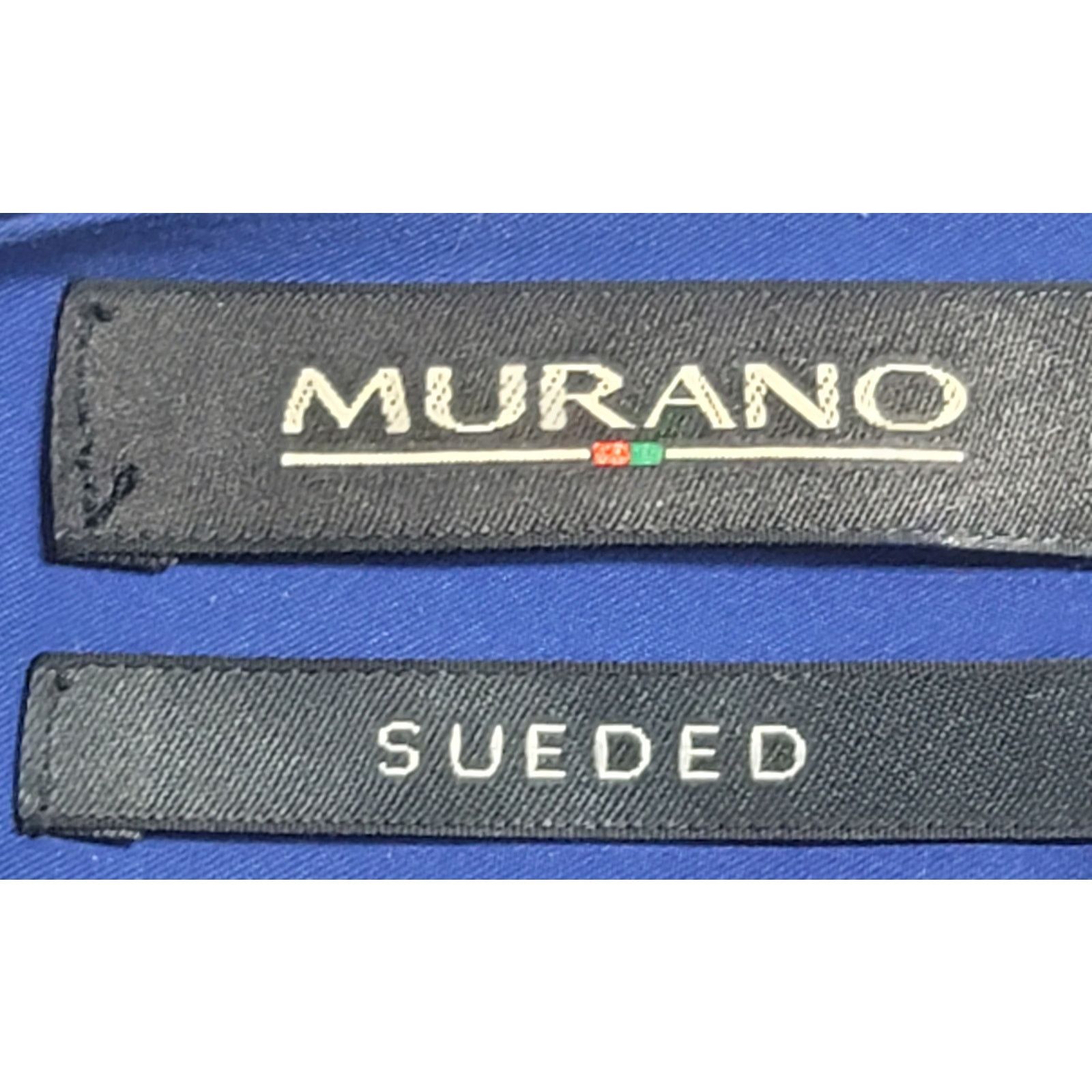 Murano Murano Sueded Blue Button Up Pointed Collar Shirt Medium Size US M / EU 48-50 / 2 - 3 Thumbnail