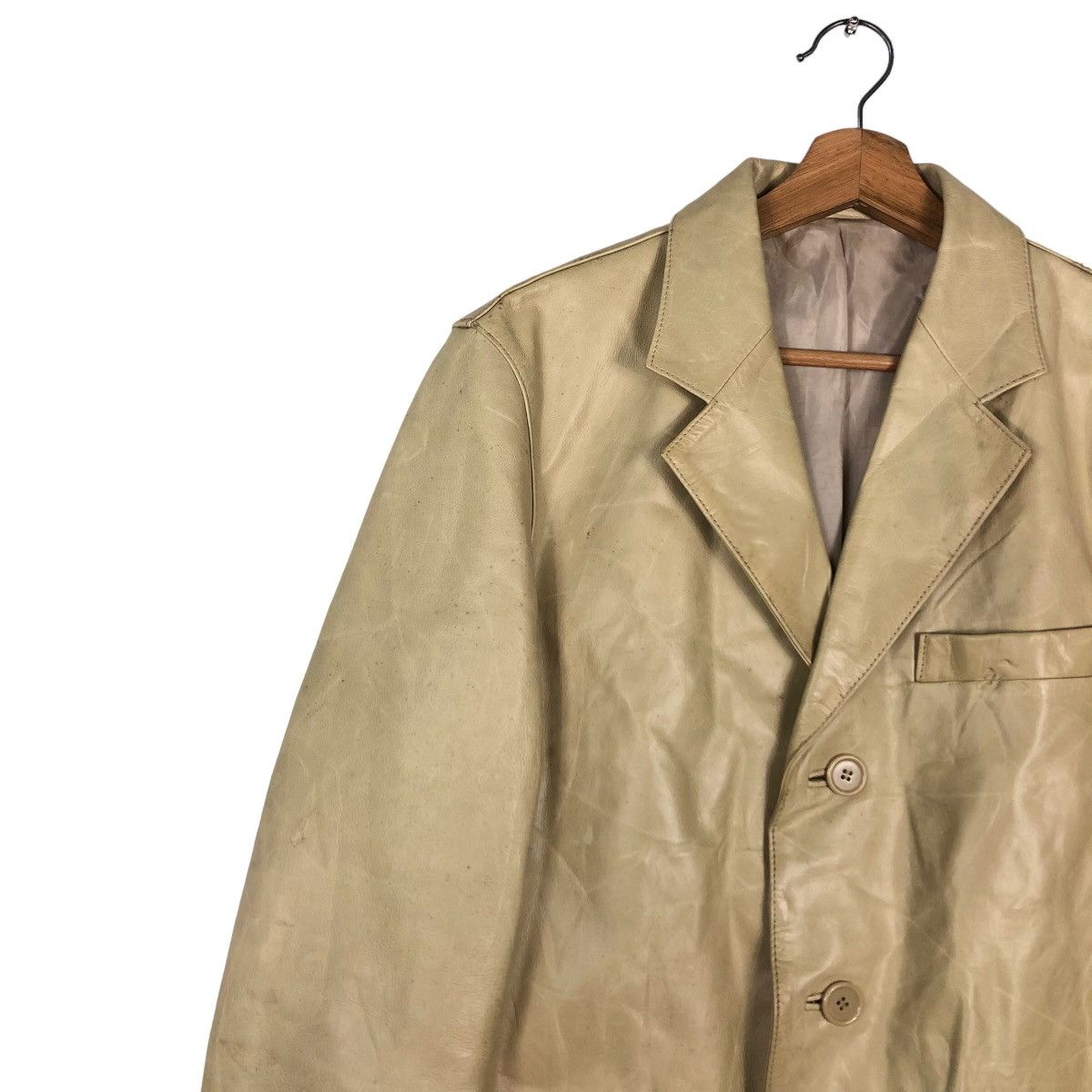 Issey Miyake 🔥Vintage Chore Leather Jacket C’S Men Japan Issey Miyake Size US L / EU 52-54 / 3 - 7 Thumbnail