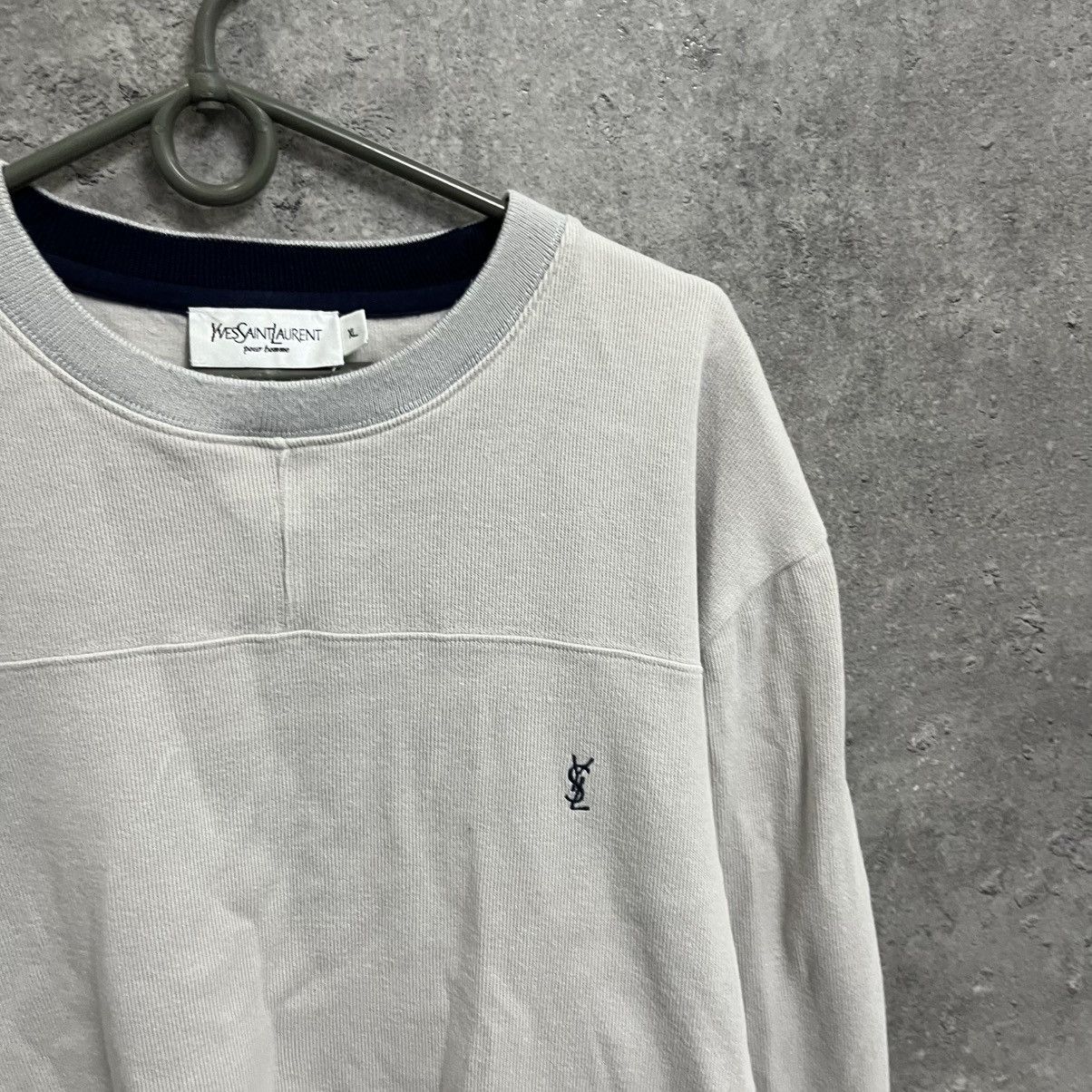 Yves Saint Laurent Vintage Yves Saint Laurent Sweatshirt YSL Double Big Logo Size US XL / EU 56 / 4 - 6 Thumbnail