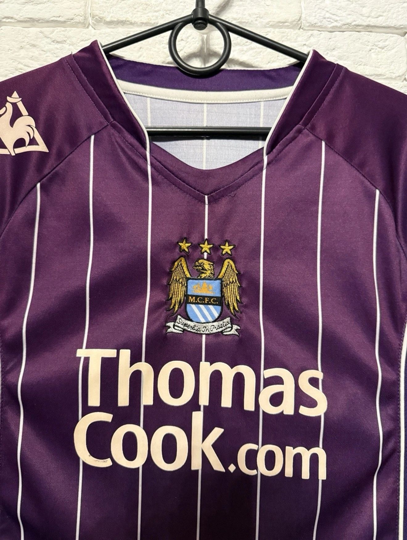 Le Coq Sportif Vintage Le Coq Sportif Manchester City 07/08 Away Jersey Size US M / EU 48-50 / 2 - 3 Thumbnail