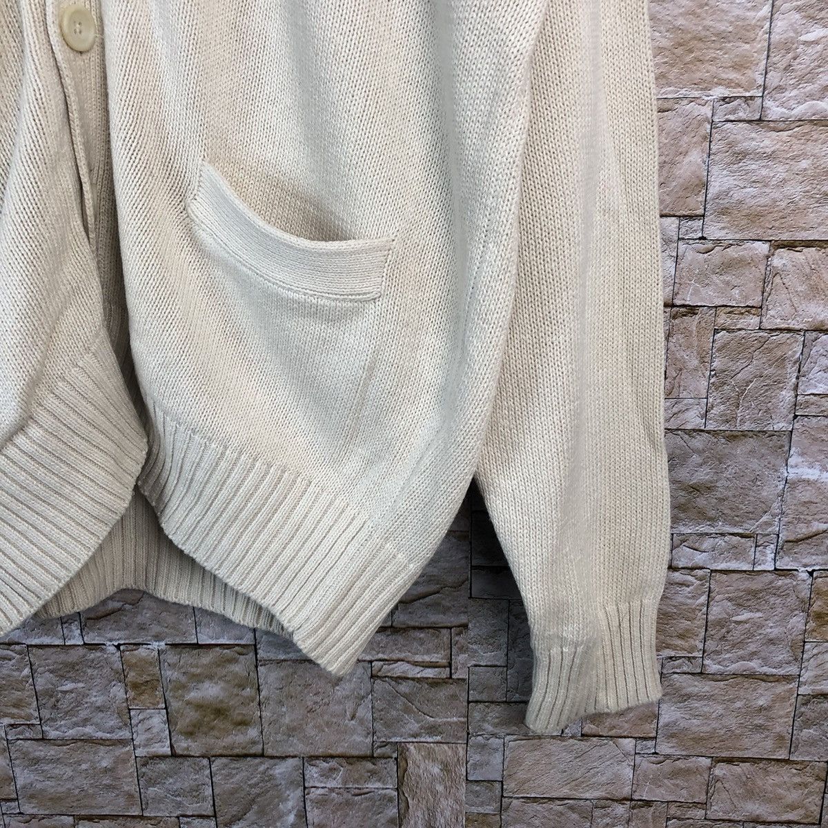 Homespun Knitwear × Japanese Brand East Boy Cream Cardigan Knitwear #A691 Size US M / EU 48-50 / 2 - 8 Thumbnail