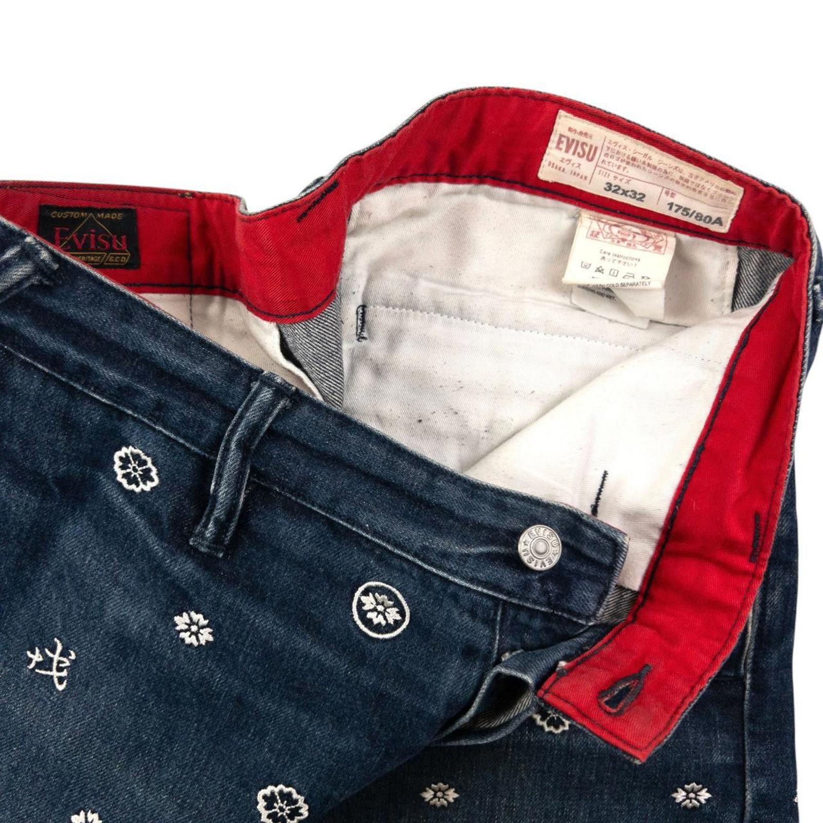 Evisu Vintage Evisu Monogram Kamon Japanese Denim Jeans Size W33 Size US 33 - 6 Thumbnail