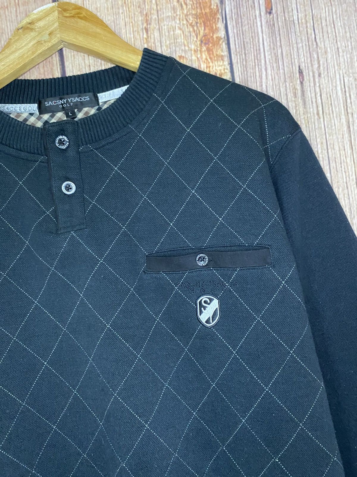 Japanese Brand Yohji Yamamoto Sacsny Y’Saccs Golf Sweatshirt Size US L / EU 52-54 / 3 - 3 Thumbnail
