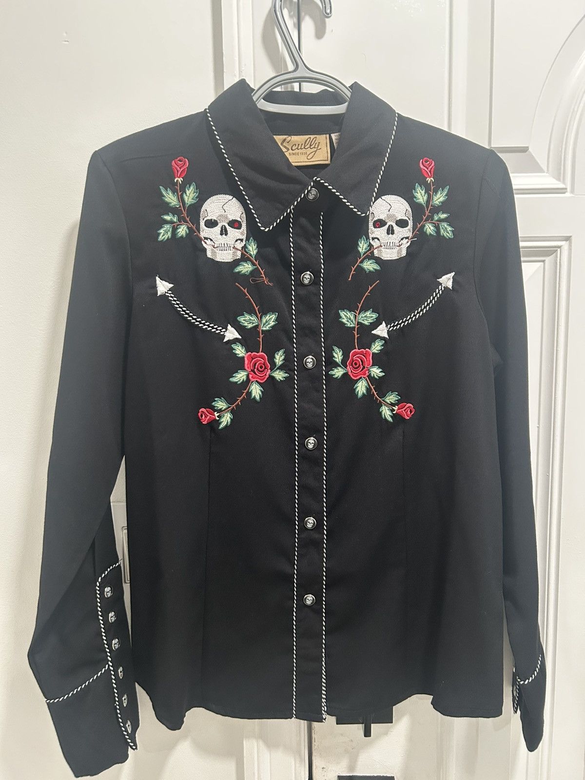 Scully Leather Skull and Roses Jacket Size S / US 4 / IT 40 - 1 Thumbnail