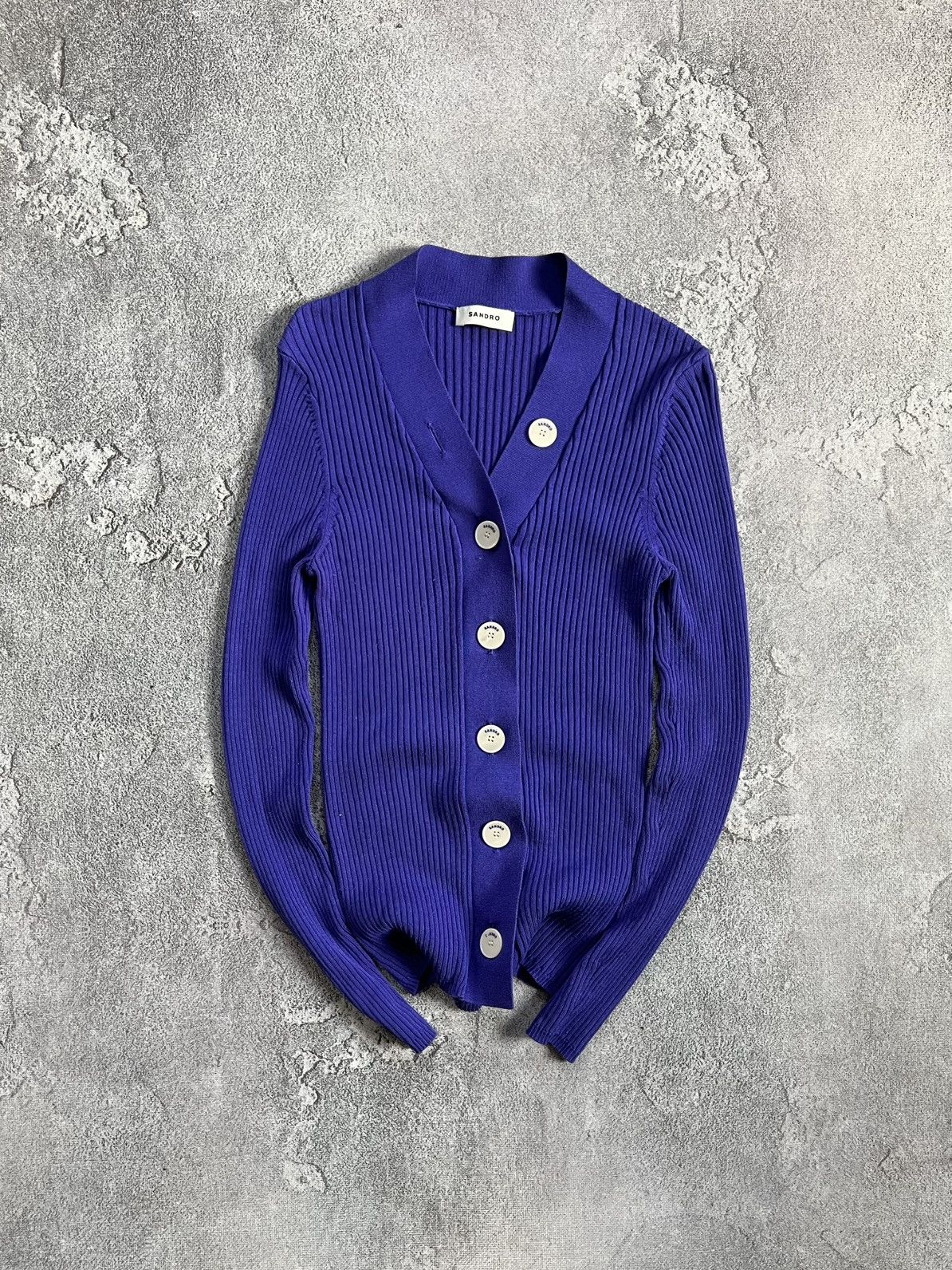 Sandro Womens Sandro Sweater Button Knitted Cardigan Size 2 Slim Size XS / US 0-2 / IT 36-38 - 1 Thumbnail