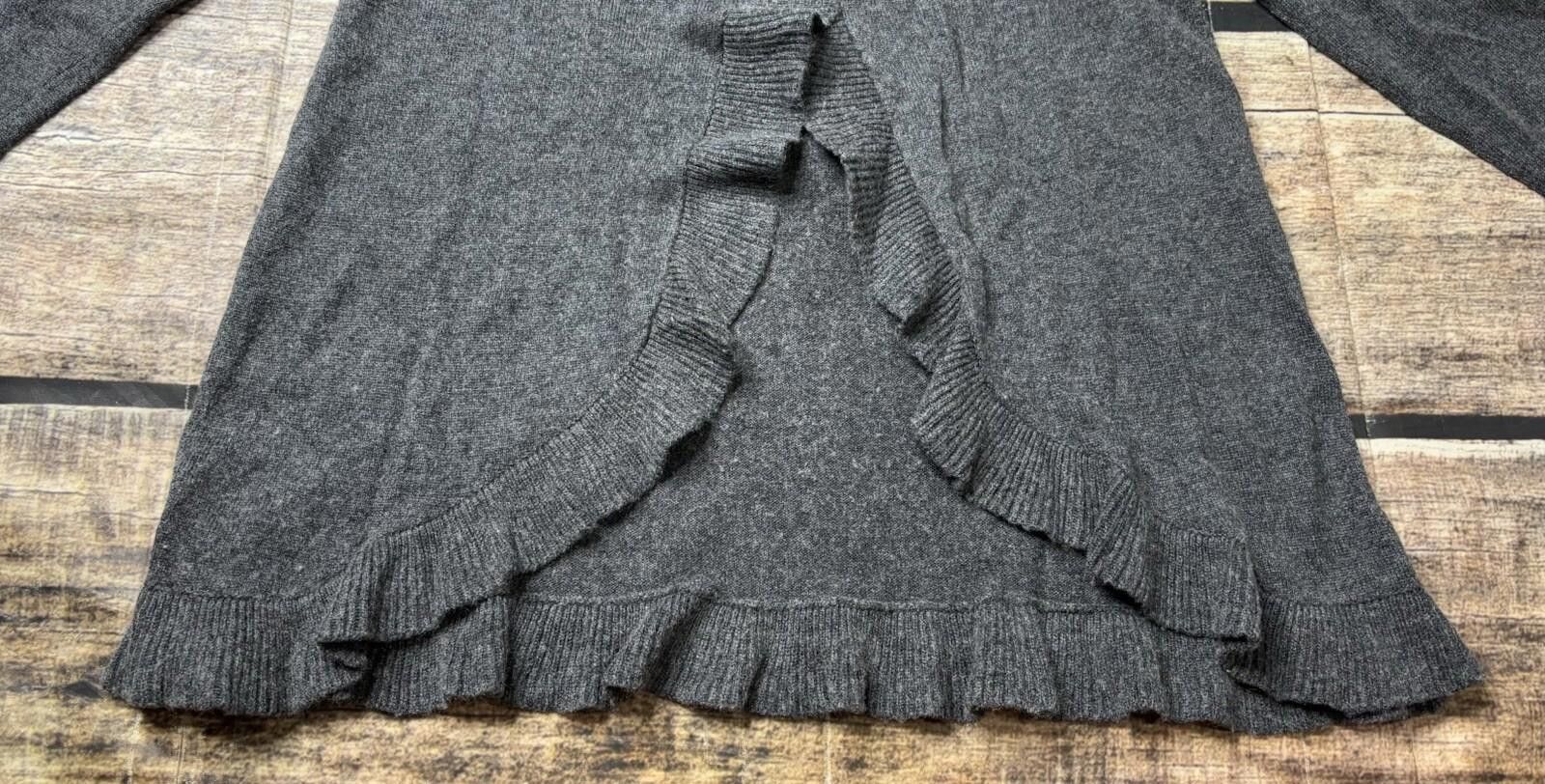 Aquascutum Aqua Sweater Women's Small Silk Cashmere Gray Back Slit Size S / US 4 / IT 40 - 7 Thumbnail