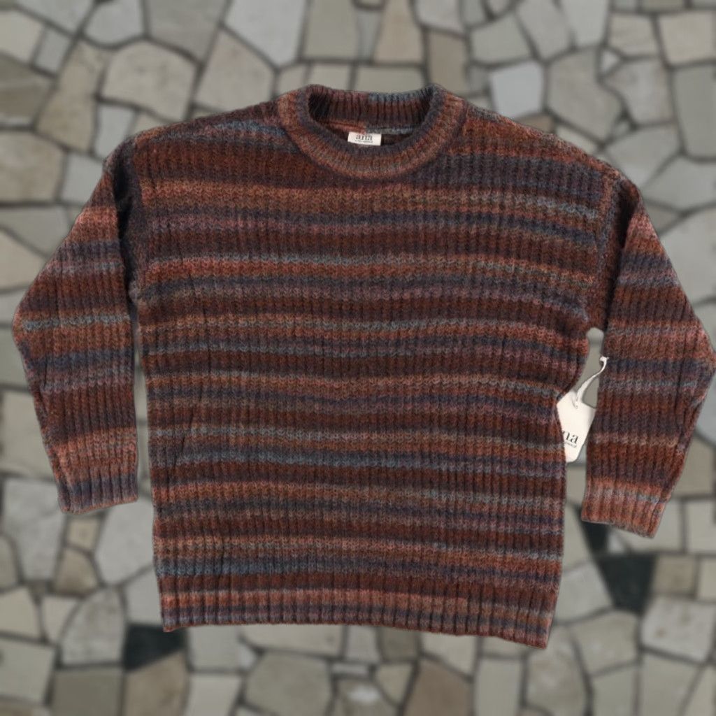 Vintage Ana Knit Crewneck Striped Sweater Berry Spacedye Women's S Shirt Size S / US 4 / IT 40 - 1 Thumbnail