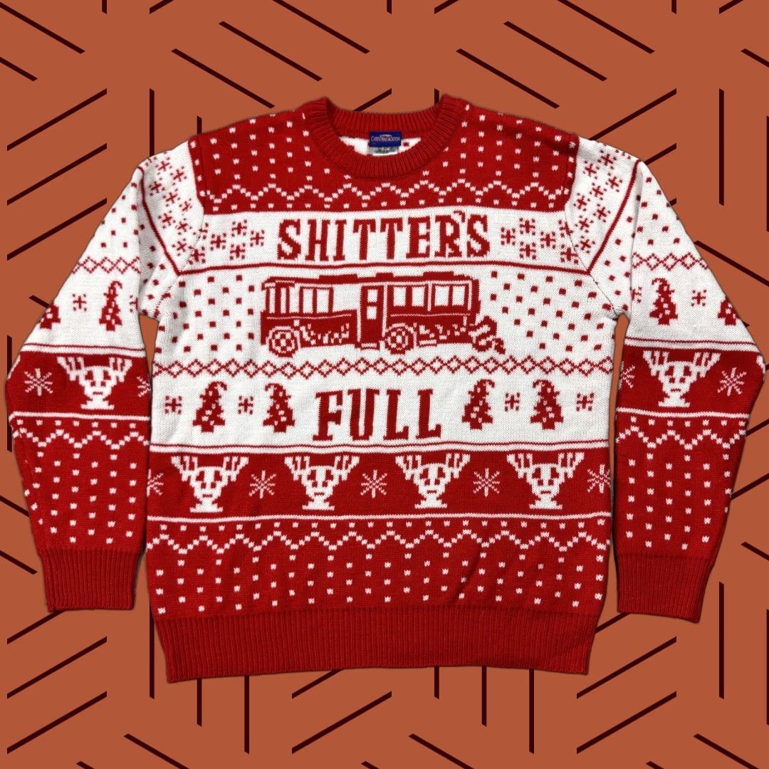 Ripple Junction NATIONAL LAMPOON VACATION SHITTERS Christmas Sweater Knit Pullover Multicolor L Men Adults Size US L / EU 52-54 / 3 - 1 Thumbnail