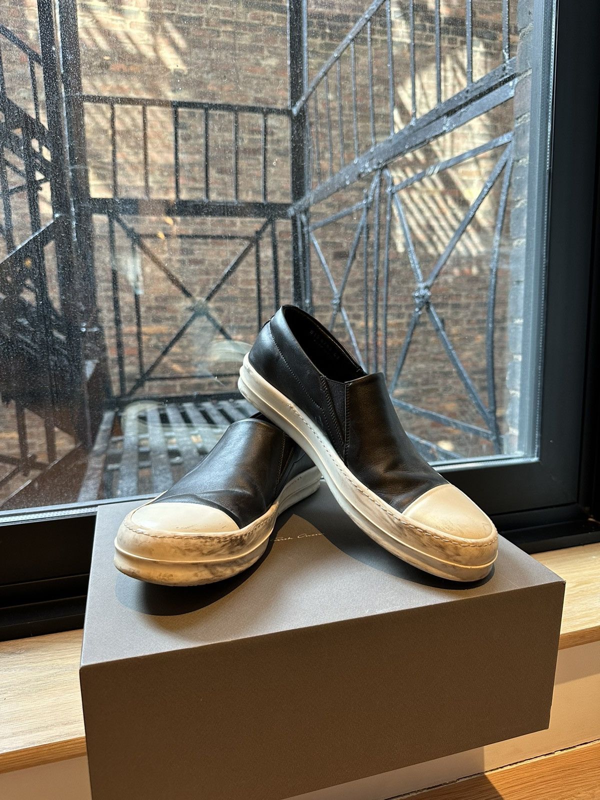 Rick Owens Rick Owens Ramones Slip Ons Size US 10.5 / EU 43-44 - 2 Thumbnail