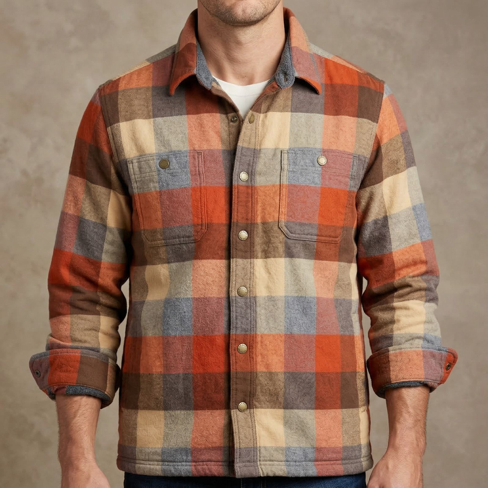 L.L. Bean L.L. Bean Men's Fleece Lined Flannel Shirt Jacket Pla Blue M Size US L / EU 52-54 / 3 - 1 Thumbnail