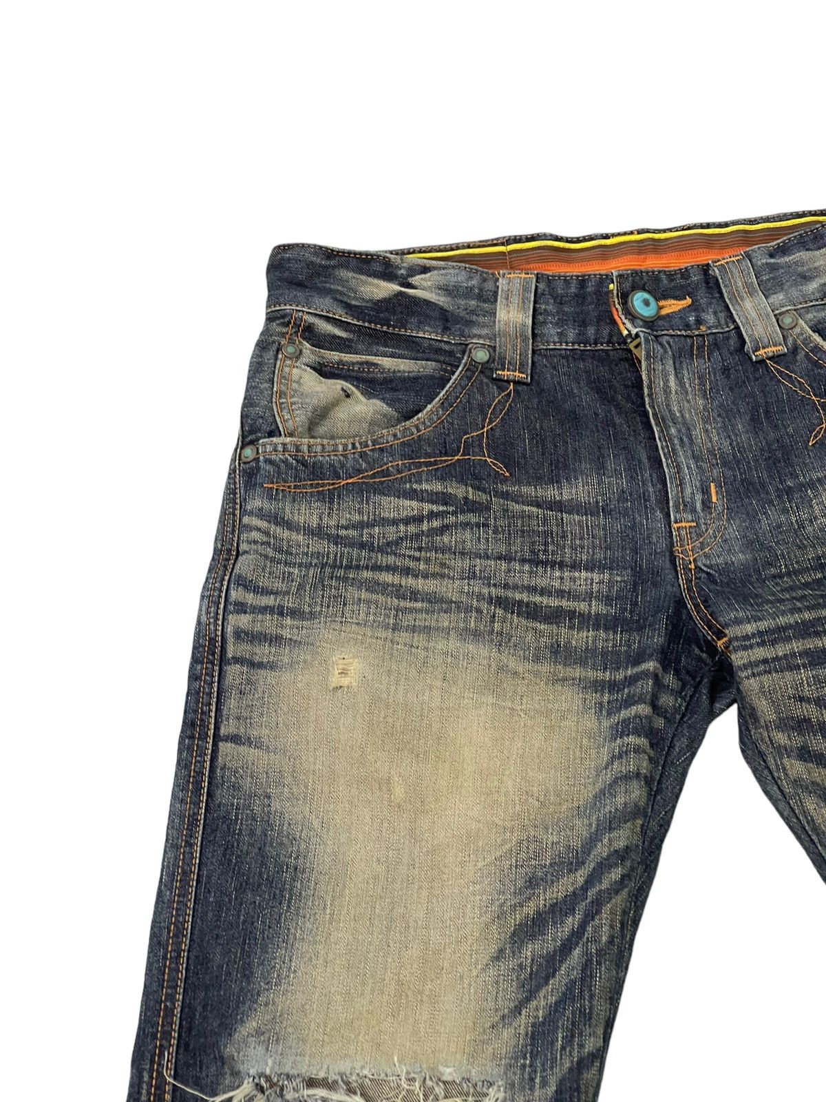 Edwin Flare Jeans Edwin Japan Mud Wash Distress Boot Cut 7🟦8 Size US 32 / EU 48 - 8 Thumbnail