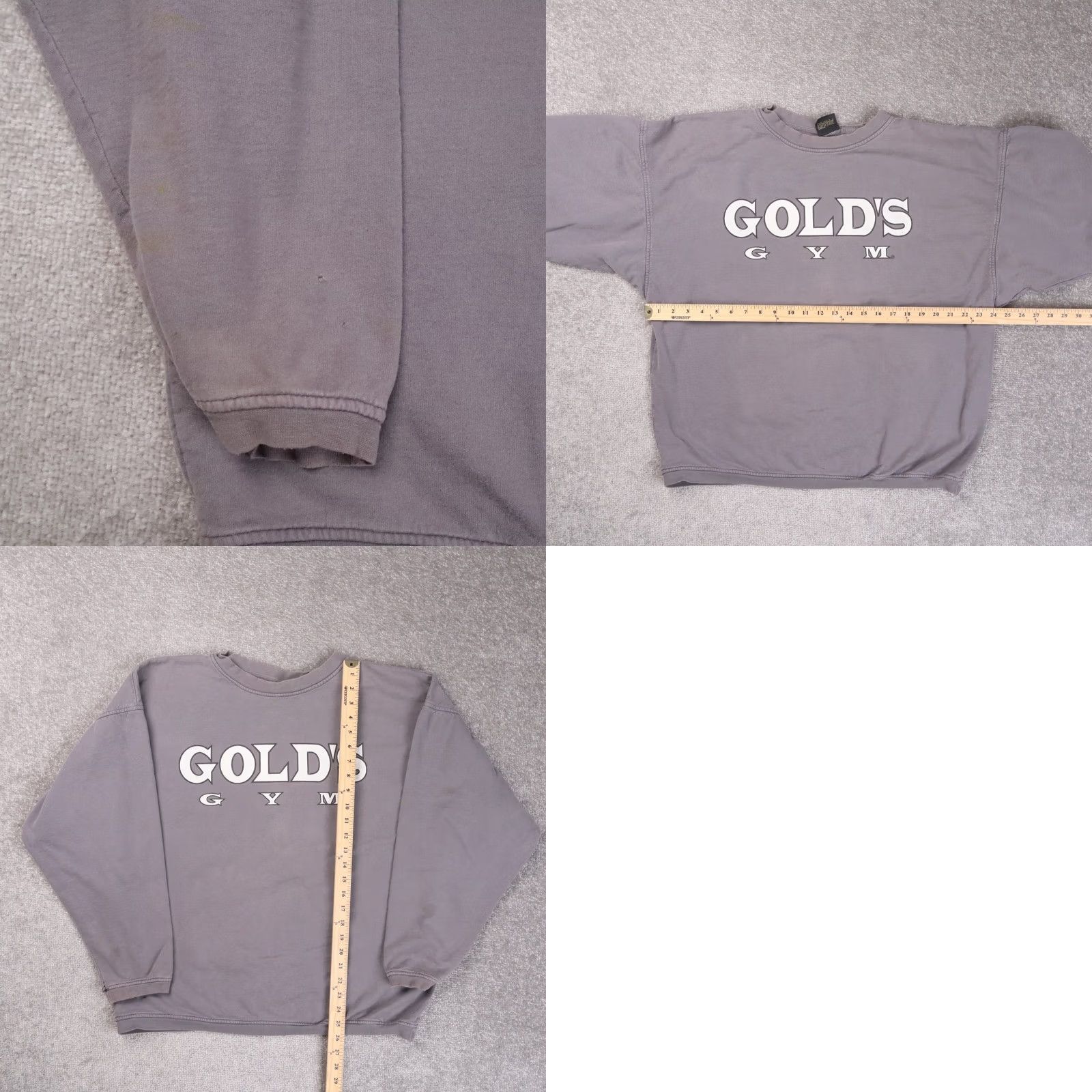Vintage VINTAGE Gold's Gym Sweatshirt Pullover Crewneck Gray XL 90s Mens Size US XL / EU 56 / 4 - 8 Thumbnail