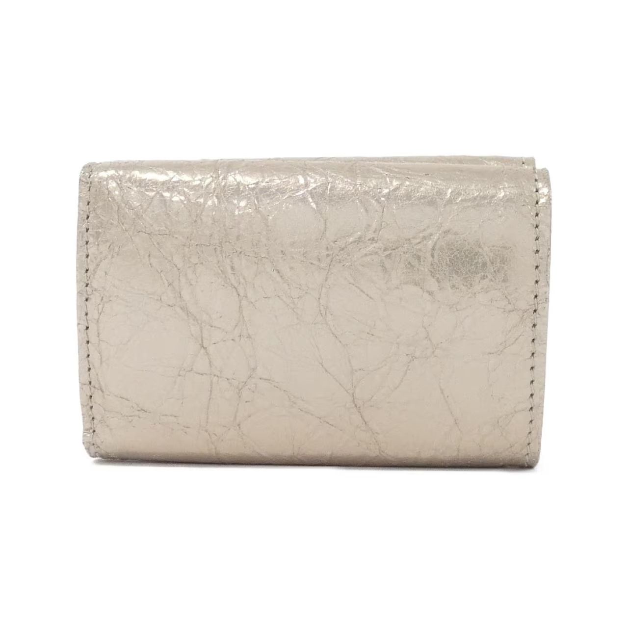 Balenciaga o1srvl11e1124 Size: OS / Monaco Mini Wallet Metallized Beige Size ONE SIZE - 2 Thumbnail