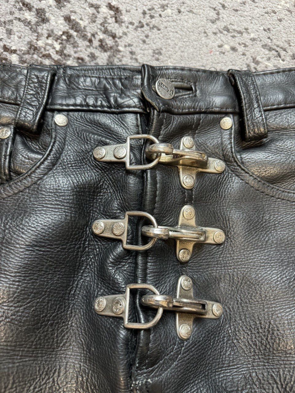 Japanese Brand × Vintage Vintage Y2K BDSM leather Dakota Opium Motorcycle Skirt Cust Size US 28 / EU 44 - 4 Thumbnail