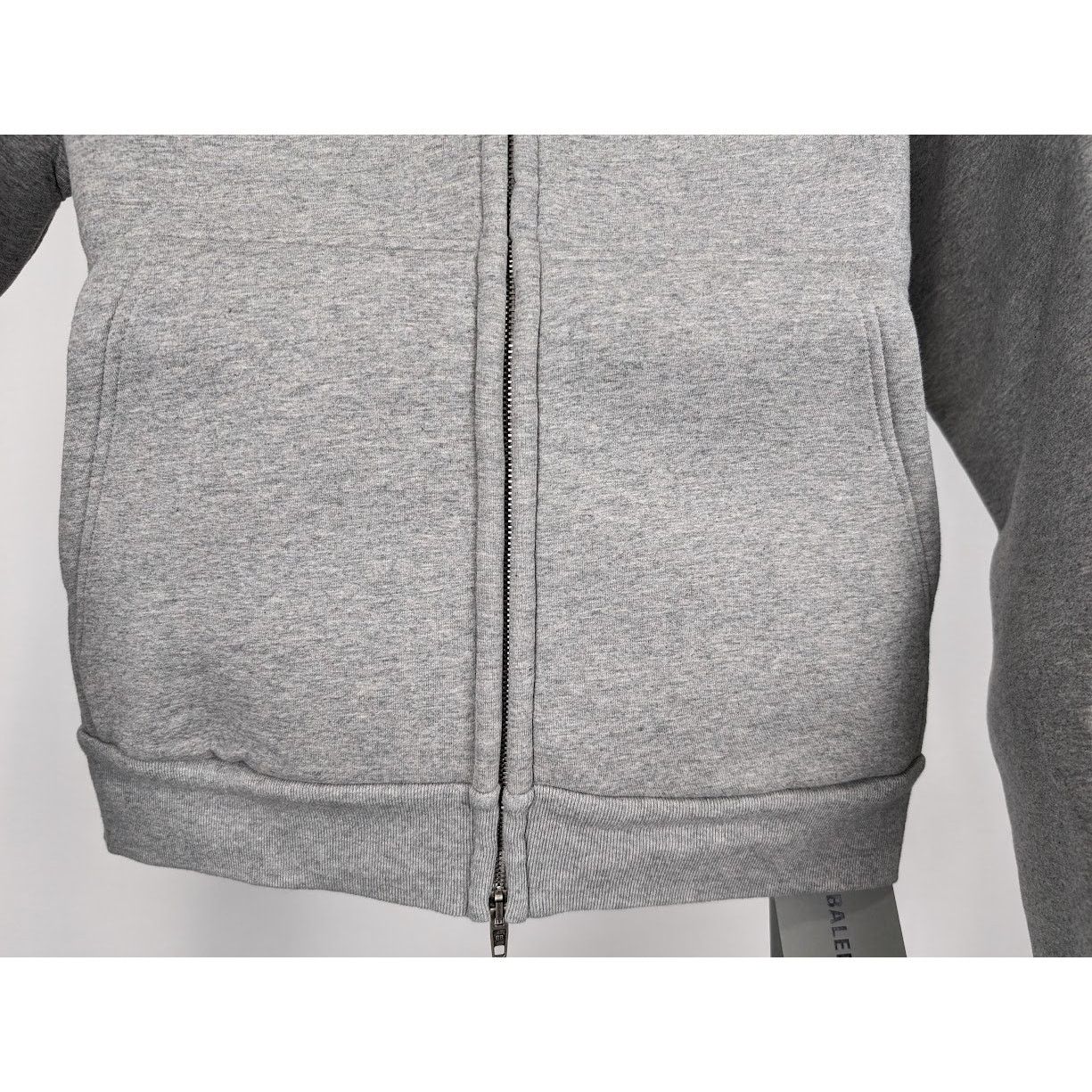 Balenciaga o1rshd1 Fitted Zip Up Hoodie in Heather Grey Size US XL / EU 56 / 4 - 5 Thumbnail