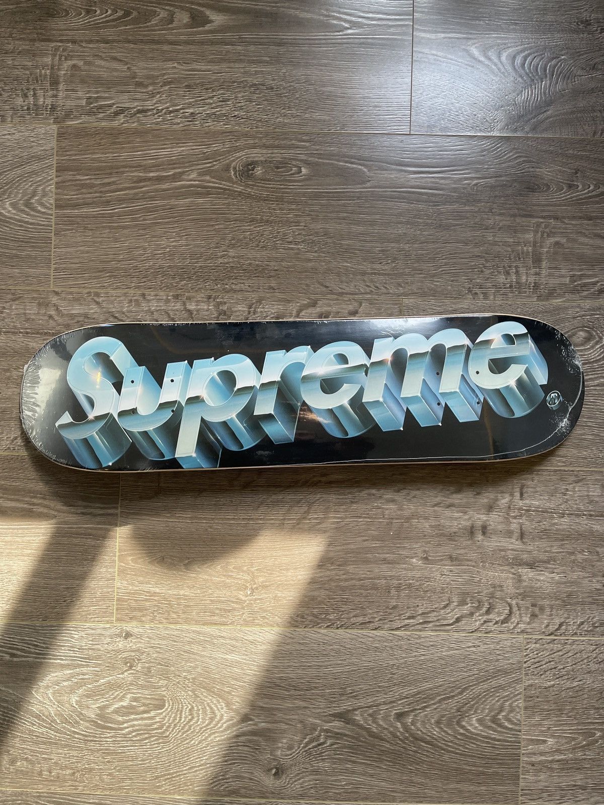 Supreme Supreme CHROME logo skateboard | Grailed