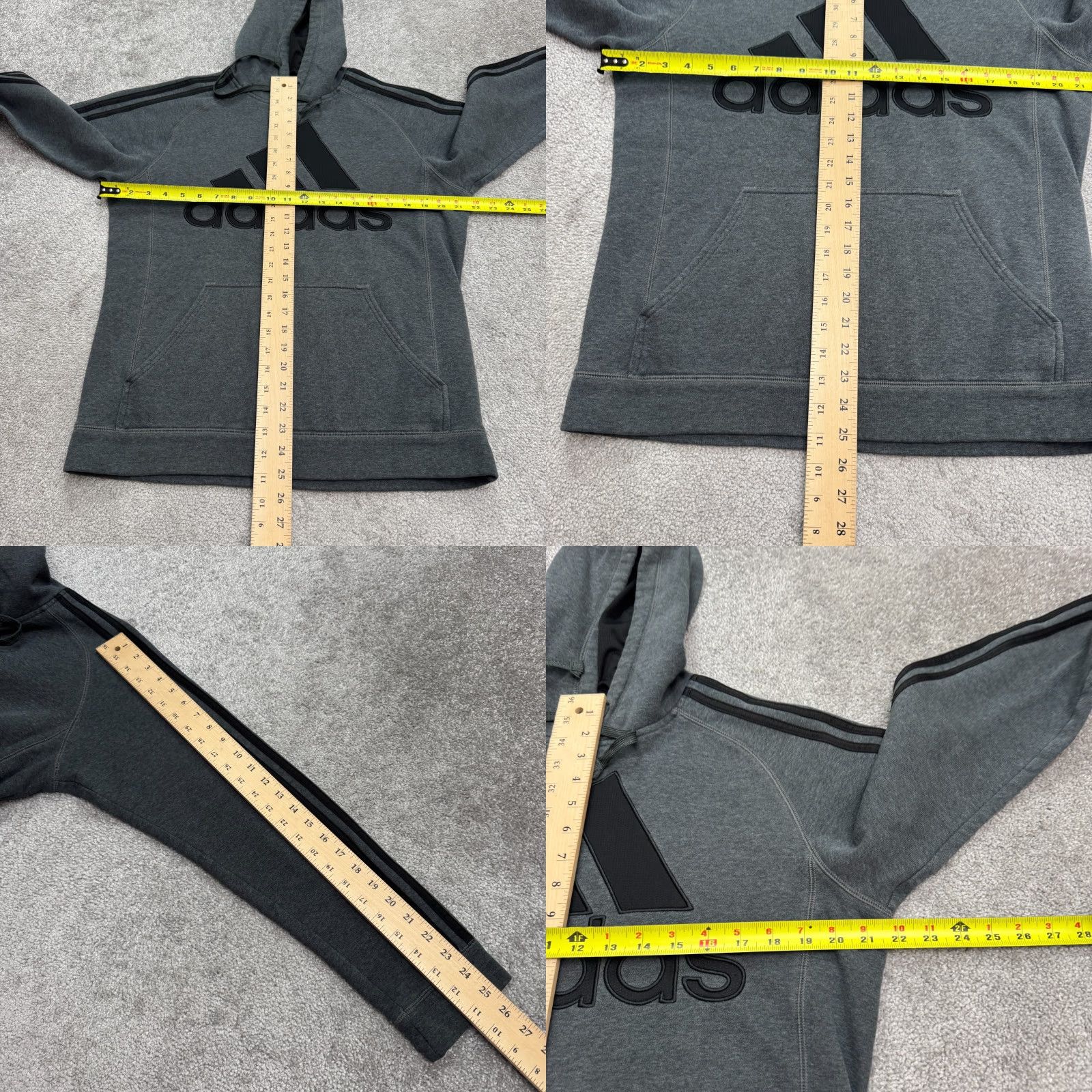 Adidas Adidas Pullover Hoodie Sweatshirt Mens Small Gray 3-Striped Spell Out Activewear Hoodie, Sweatshirt, Adidas, Gray, Small, Mens Size US S / EU 44-46 / 1 - 8 Thumbnail