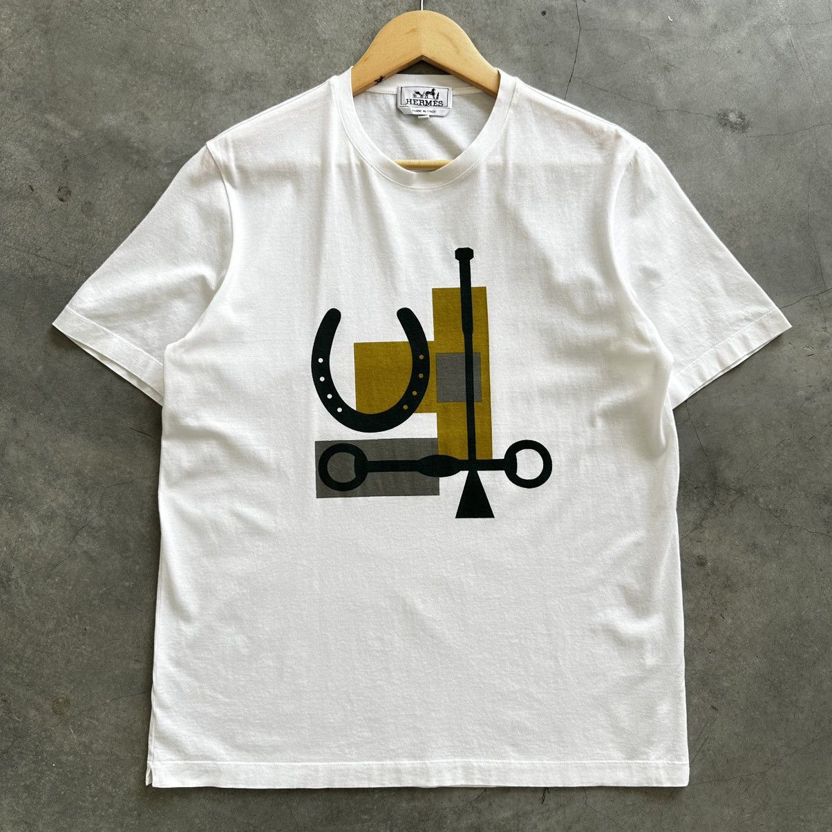 Hermes Hermes Horshoe Logo Tshirt Size US S / EU 44-46 / 1 - 1 Thumbnail