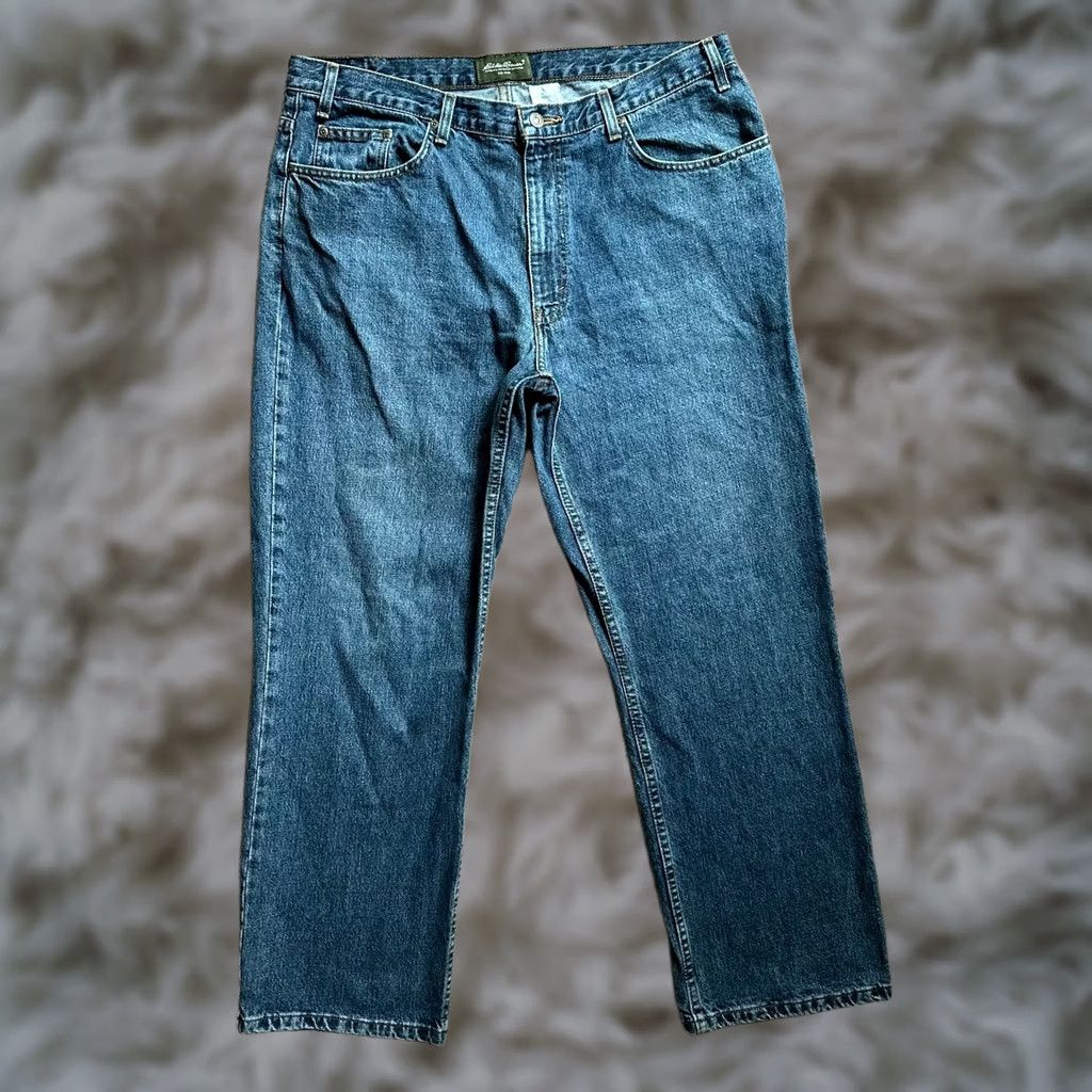 Eddie Bauer Eddie Bauer Mens Jeans 38x30 Straight Leg Mid Rise Blue Medium Wash Denim Size US 38 / EU 54 - 1 Thumbnail