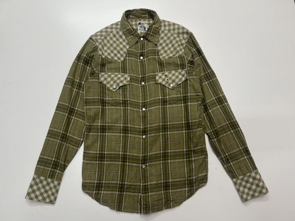 Japanese Brand WORKS GARAGE PEARL SNAP BUTTON SHIRT FLANNEL Size US M / EU 48-50 / 2 - 1 Thumbnail