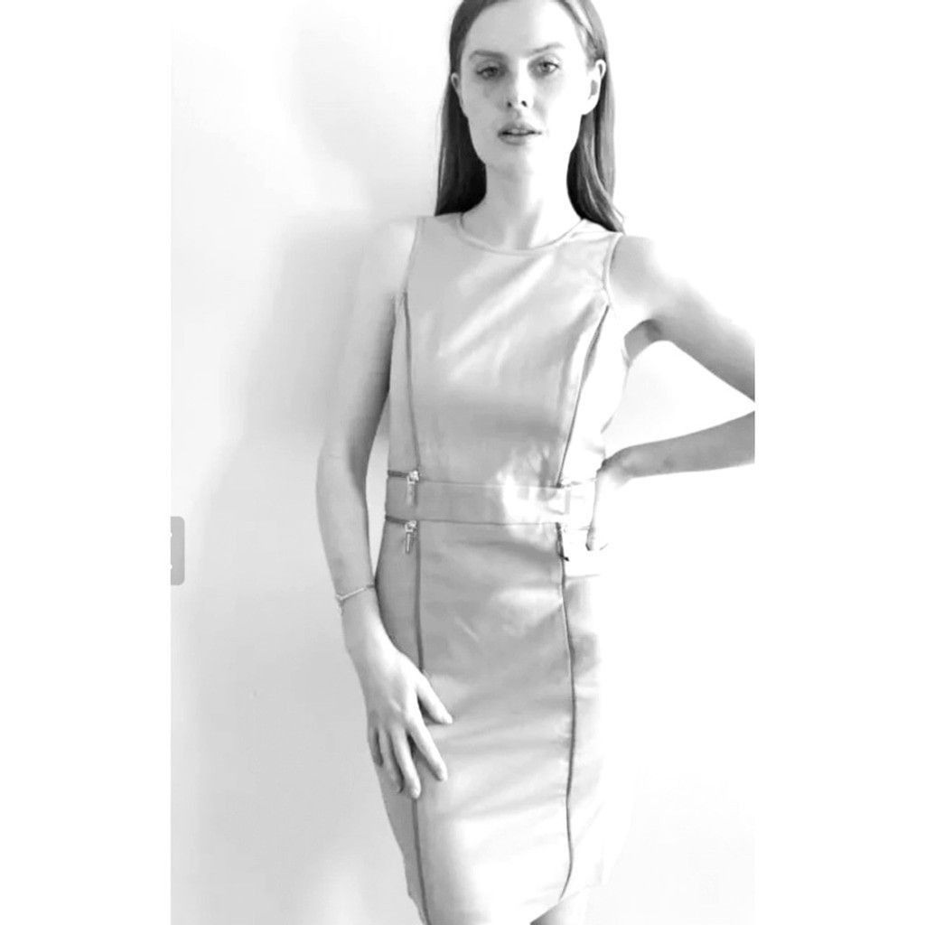 Michael Kors Michael Kors Contrast Zipper Sheath Dress Sleeveless White 8 Size M / US 6-8 / IT 42-44 - 7 Thumbnail