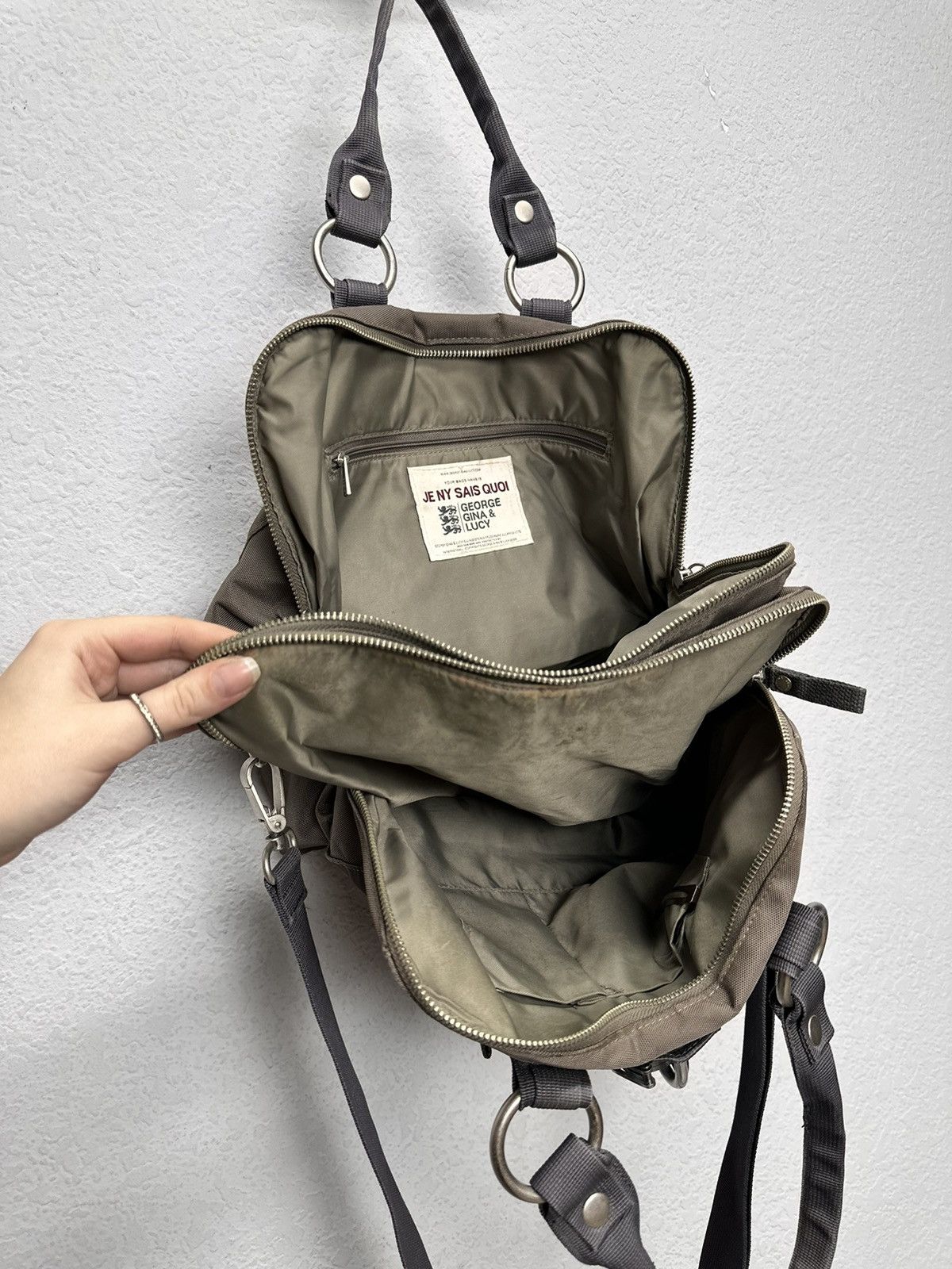 Genuine Leather Japanese GGL bag vintage Avantgarde streetwear style Size ONE SIZE - 12 Thumbnail