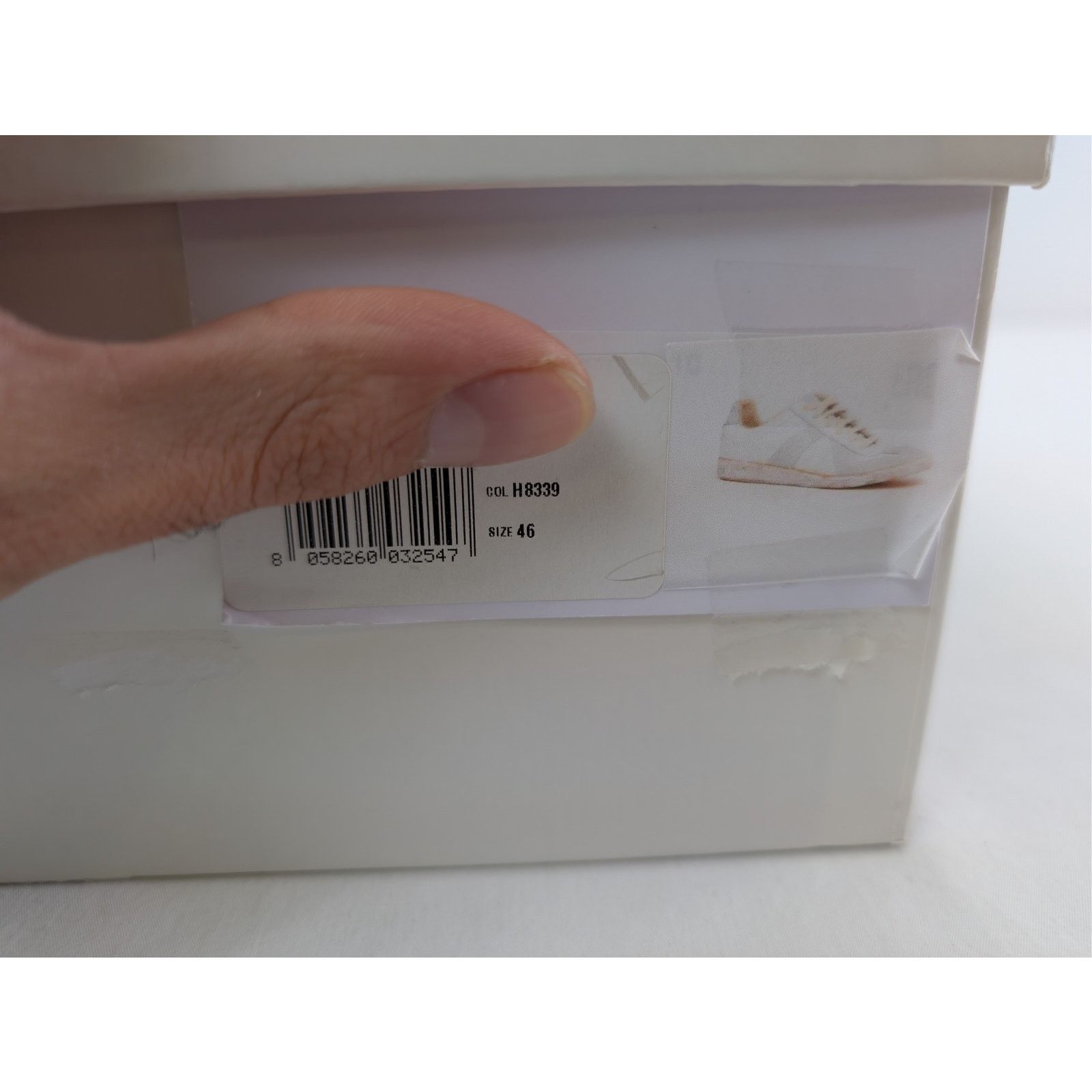 Maison Margiela o1rshd1 Replica sneakers in white and gray leather and suede Size US 13 / EU 46 - 21 Thumbnail