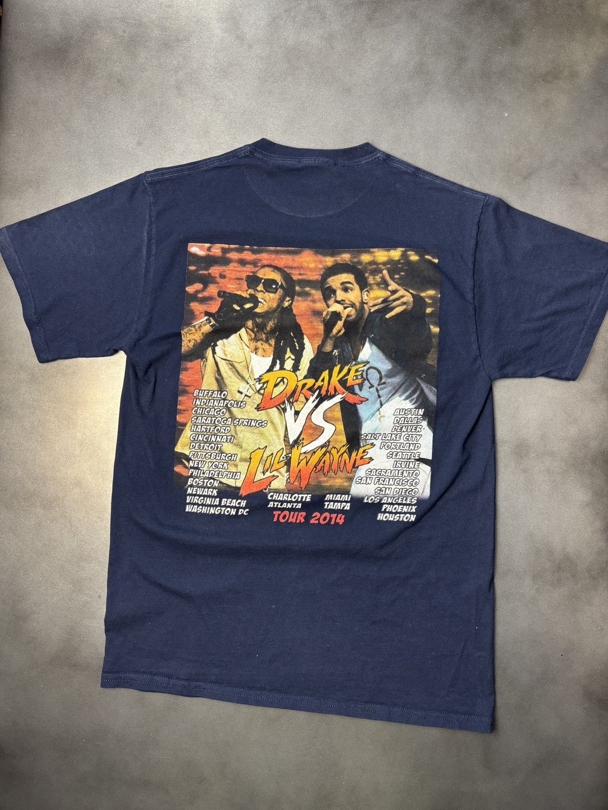 Rap Tees 2014 Drake vs Lil Wayne Tour Tee Shirt Bootleg Parking Lot Size US M / EU 48-50 / 2 - 3 Thumbnail