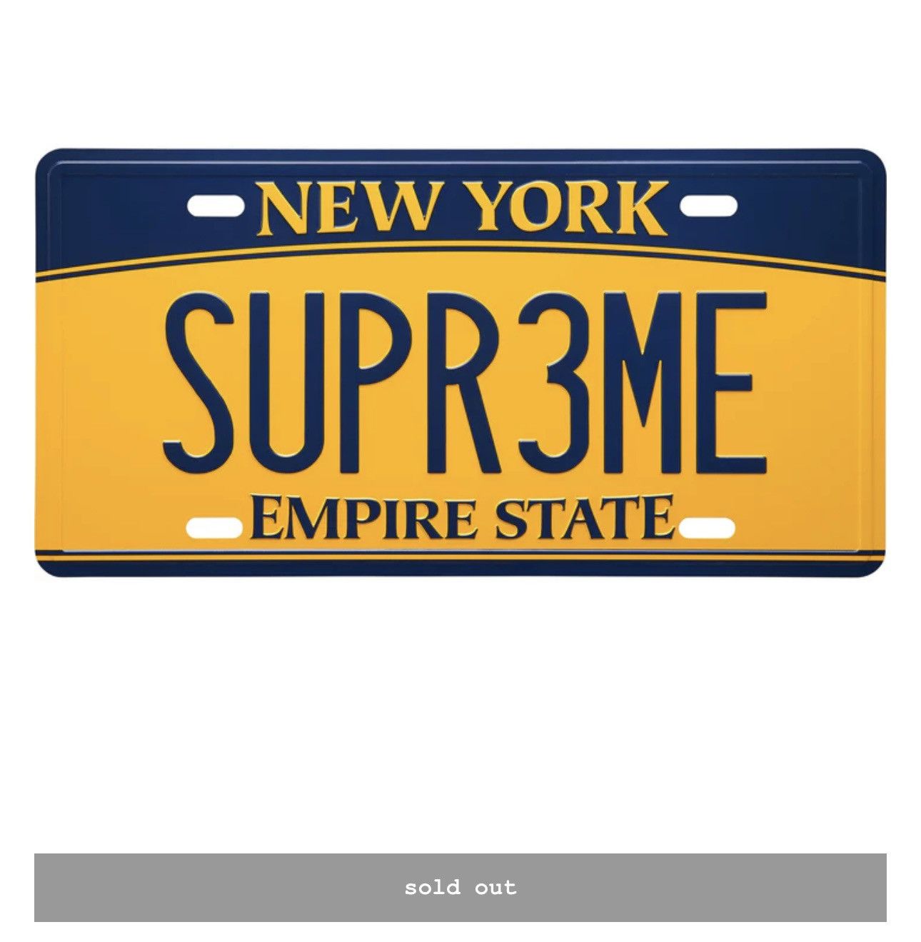 Supreme Supreme License Plate Size ONE SIZE - 6 Thumbnail